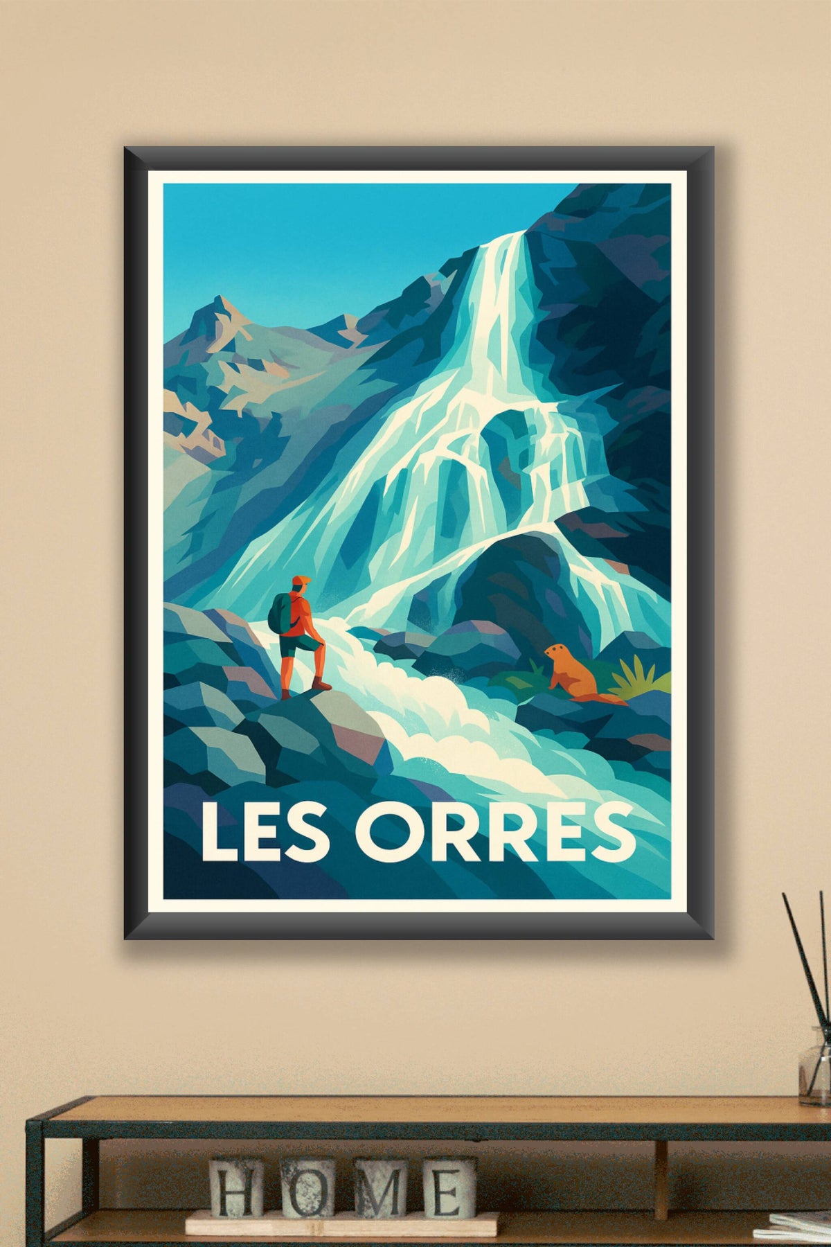 Affiche Les Orres — Nature et aventure au cœur des Alpes · poster d'art de Les Orres