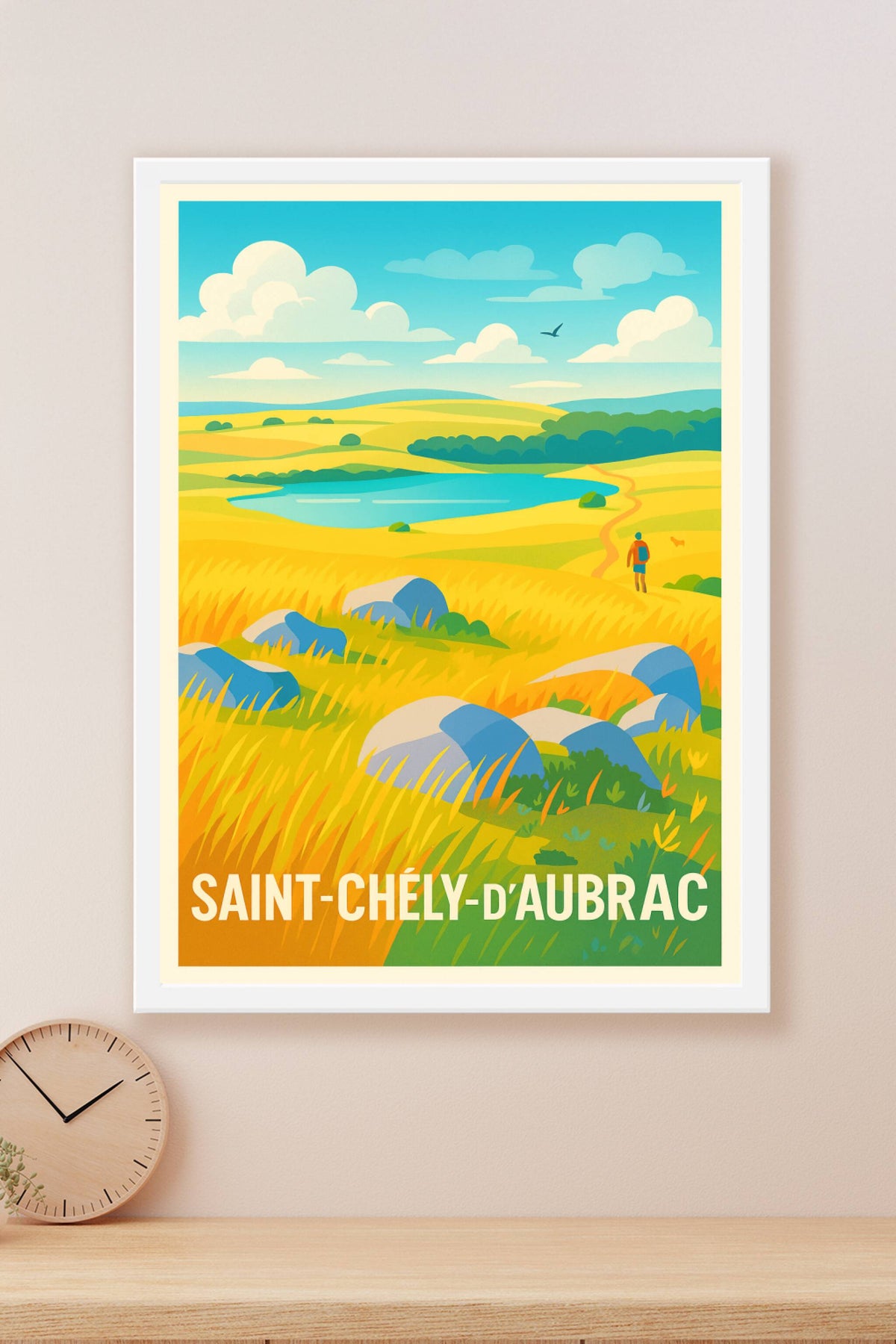 Affiche Saint-Chély-d'Aubrac — Voyage bucolique en pleine nature · poster d'art de Saint-Chély-d'Aubrac