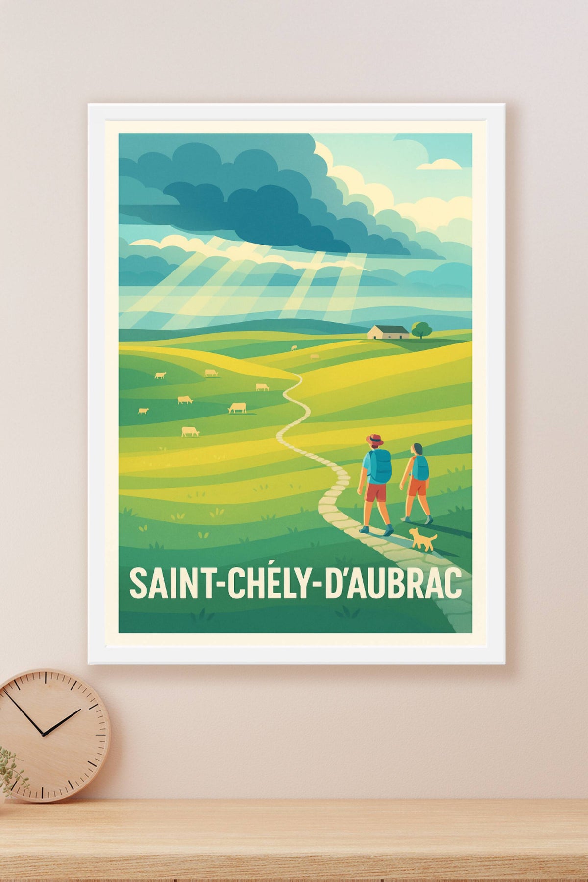 Affiche Saint-Chély-d'Aubrac — Balade bucolique au cœur de la nature · poster d'art de Saint-Chély-d'Aubrac