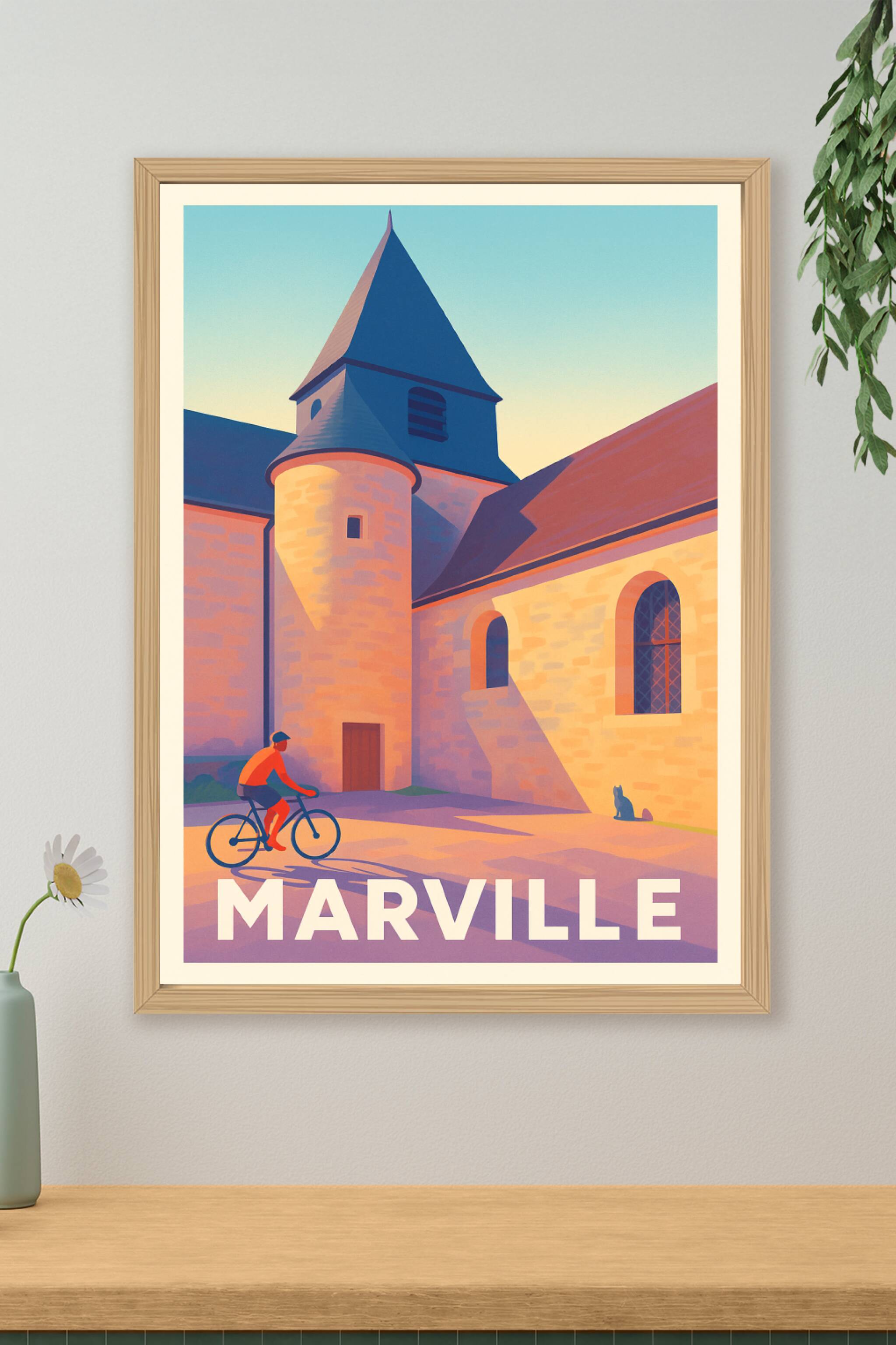 Affiche de Marville - Charme paisible en rideau de lumière