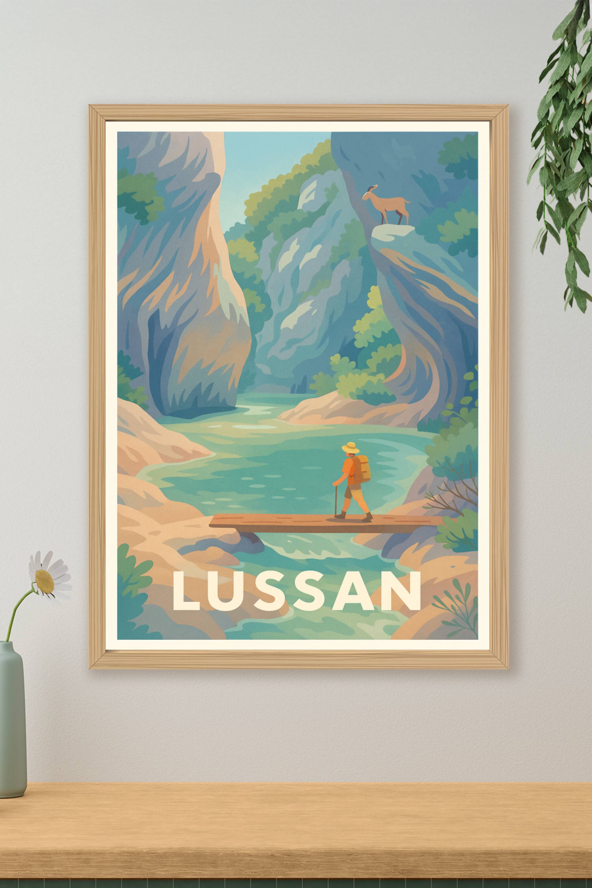 Affiche de Lussan - Invitation à l'Aventure Nature