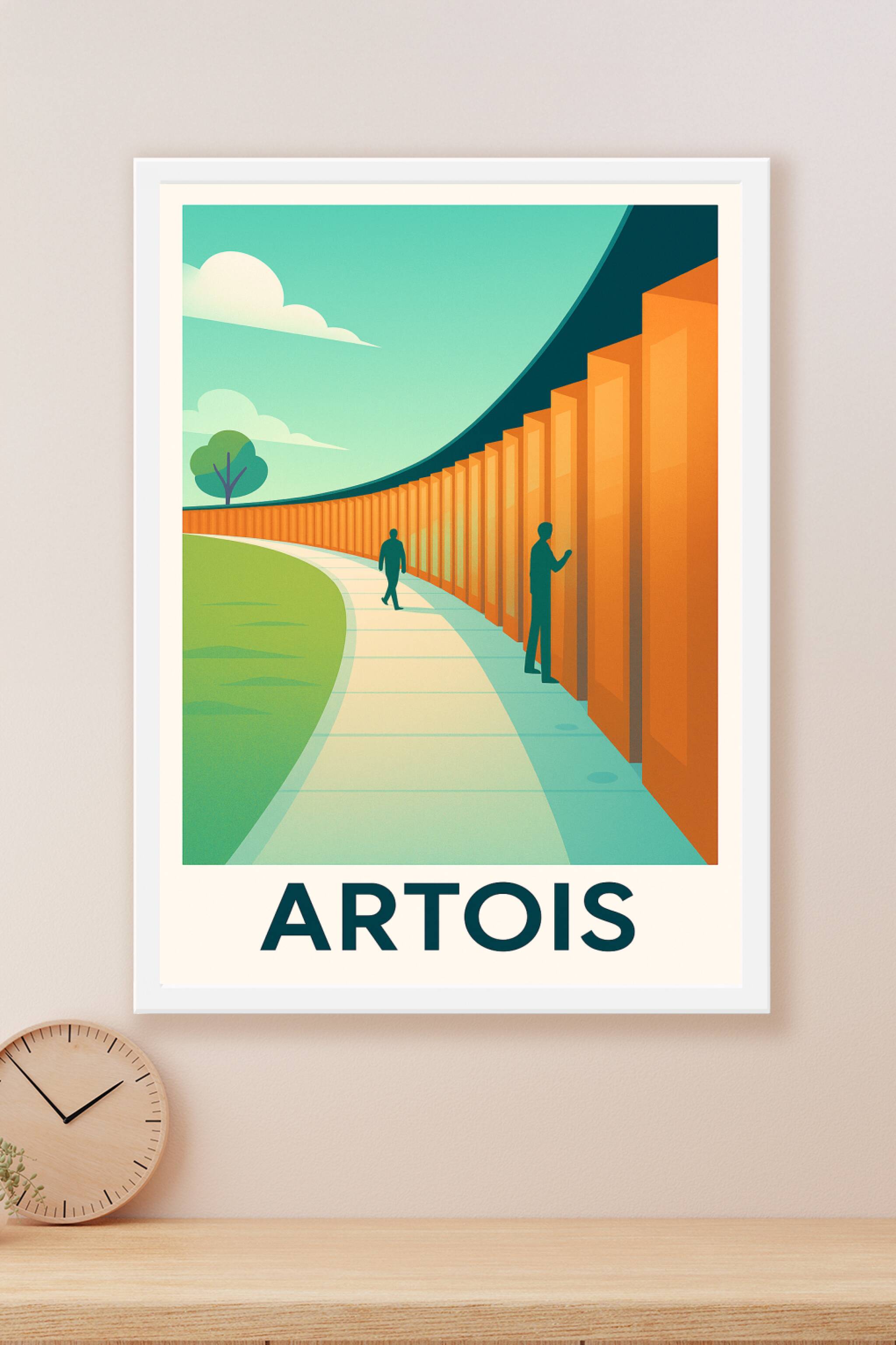 Affiche Artois — Promenade architecturale élégante · poster d'art de Artois
