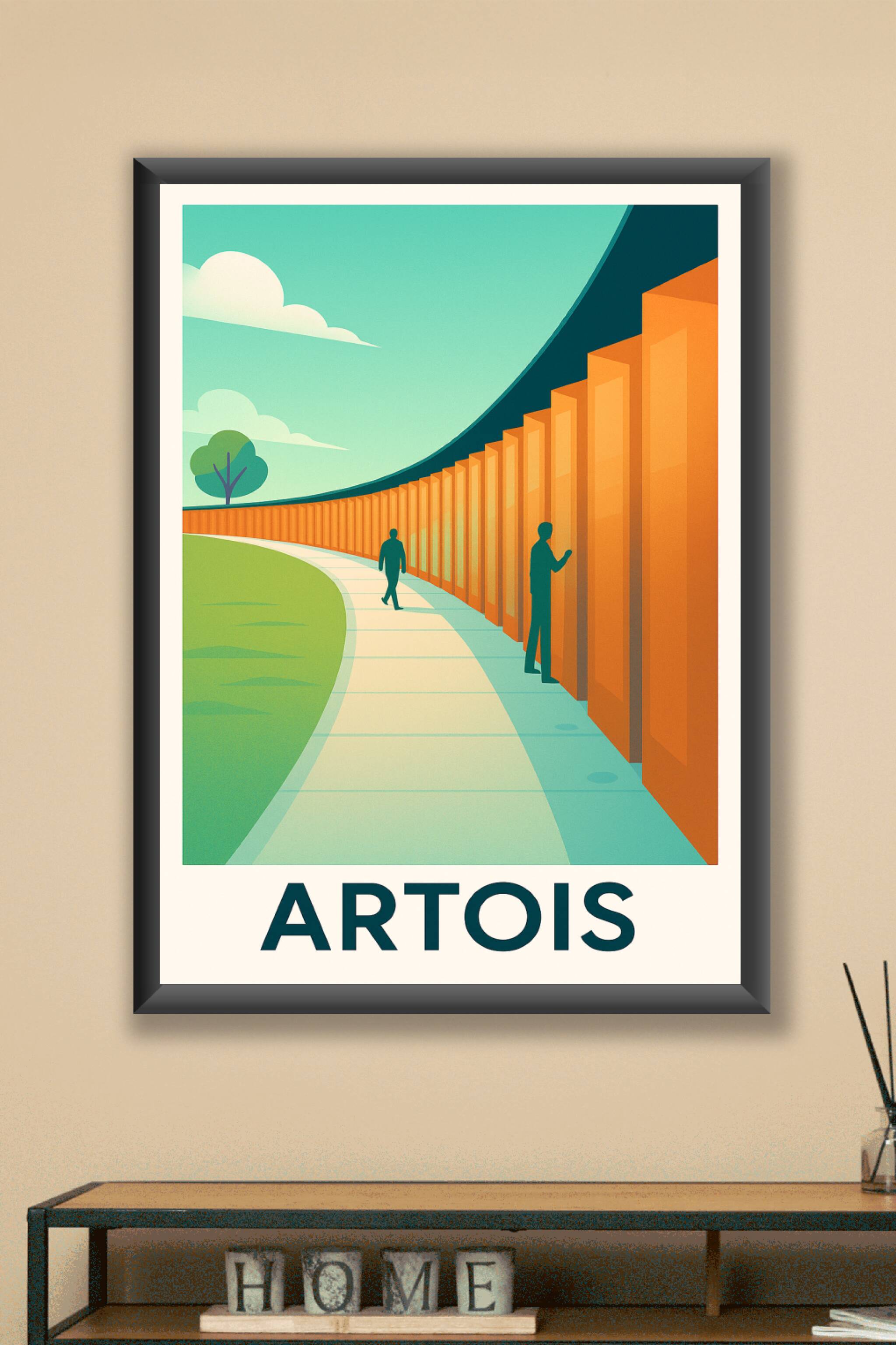 Affiche Artois — Promenade architecturale élégante · poster d'art de Artois