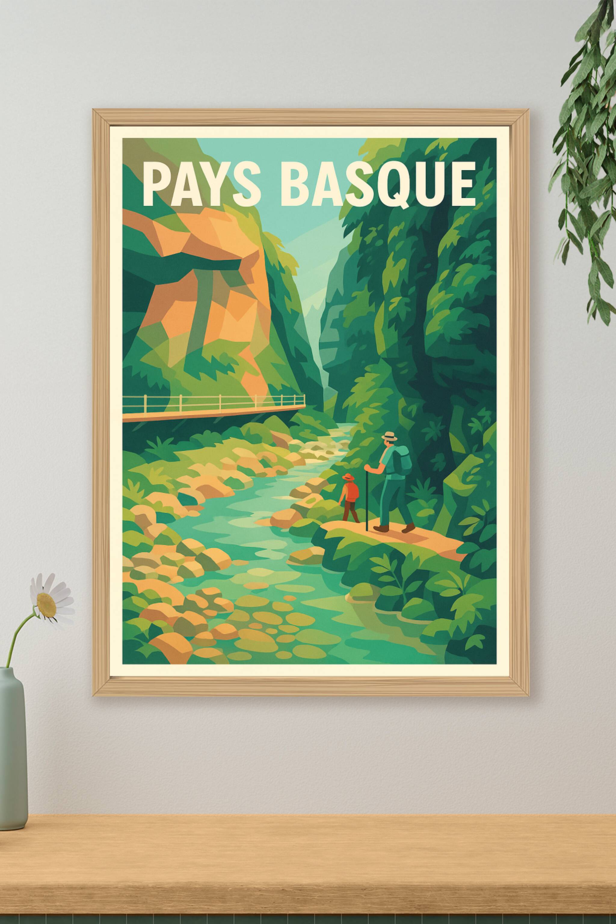Affiche de Pays Basque - Évasion et nature préservée
