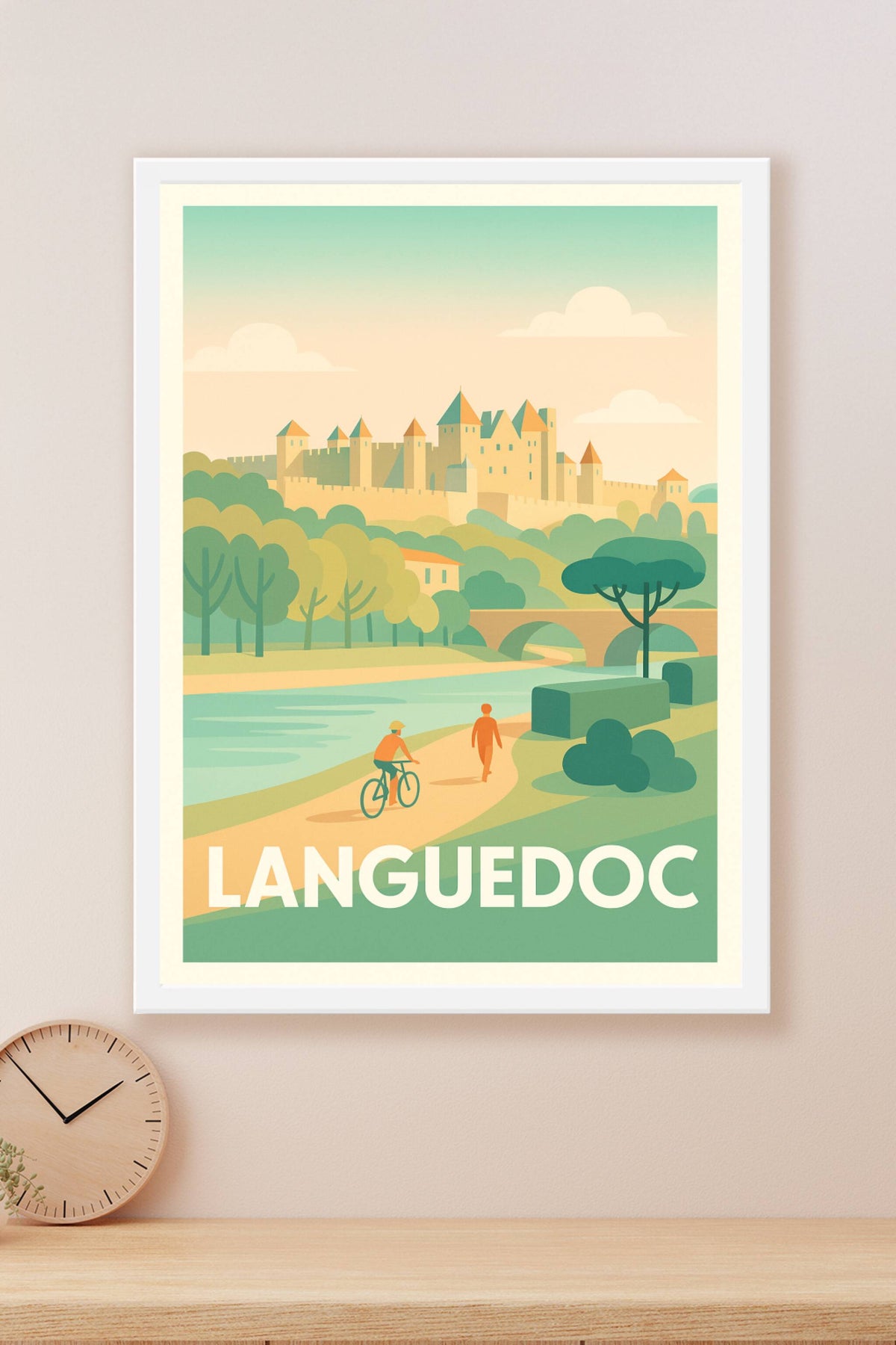 Affiche Languedoc — Évasion et patrimoine médiéval · poster d'art de Languedoc