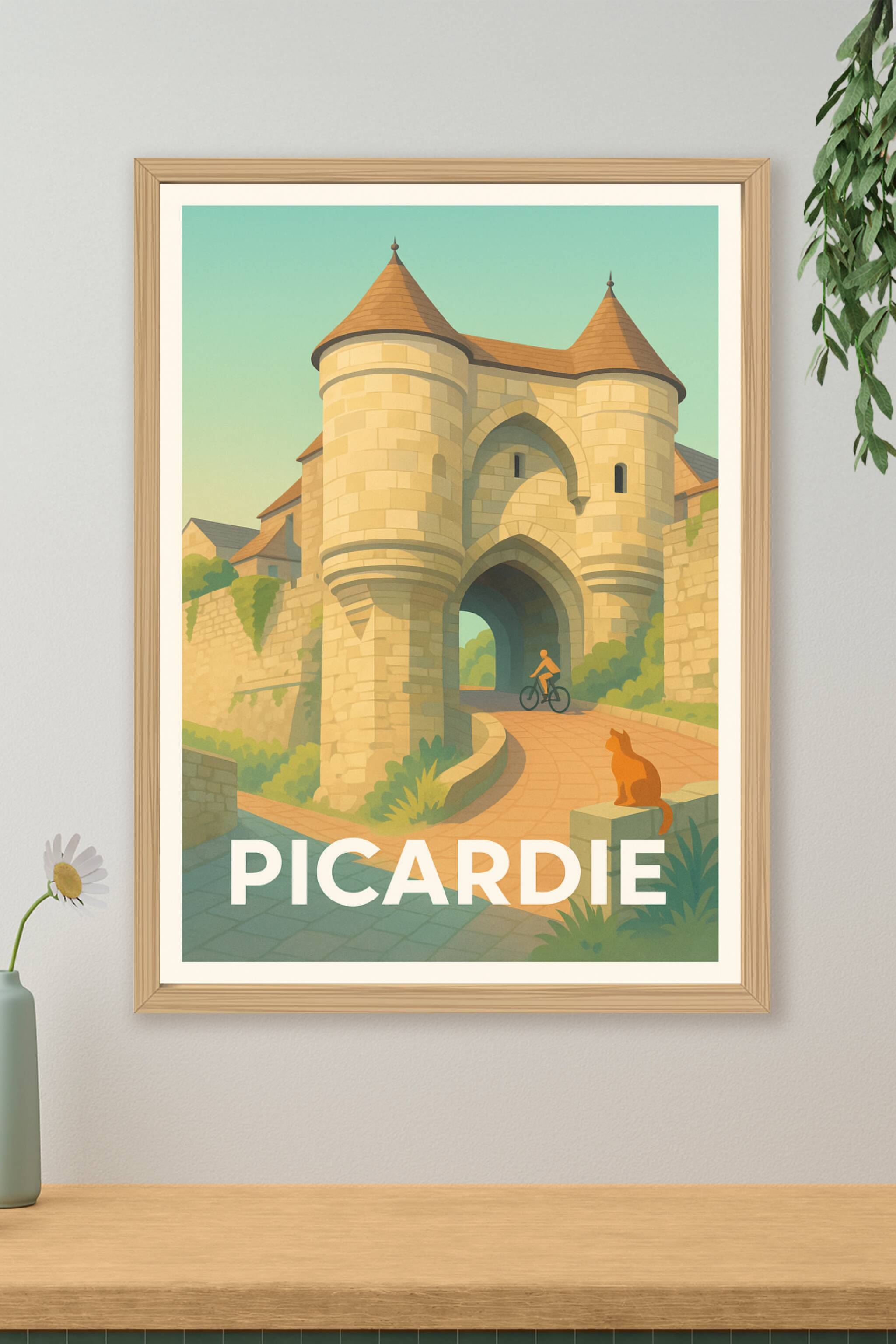 Affiche de Picardie - Charme médiéval et douceur de vivre