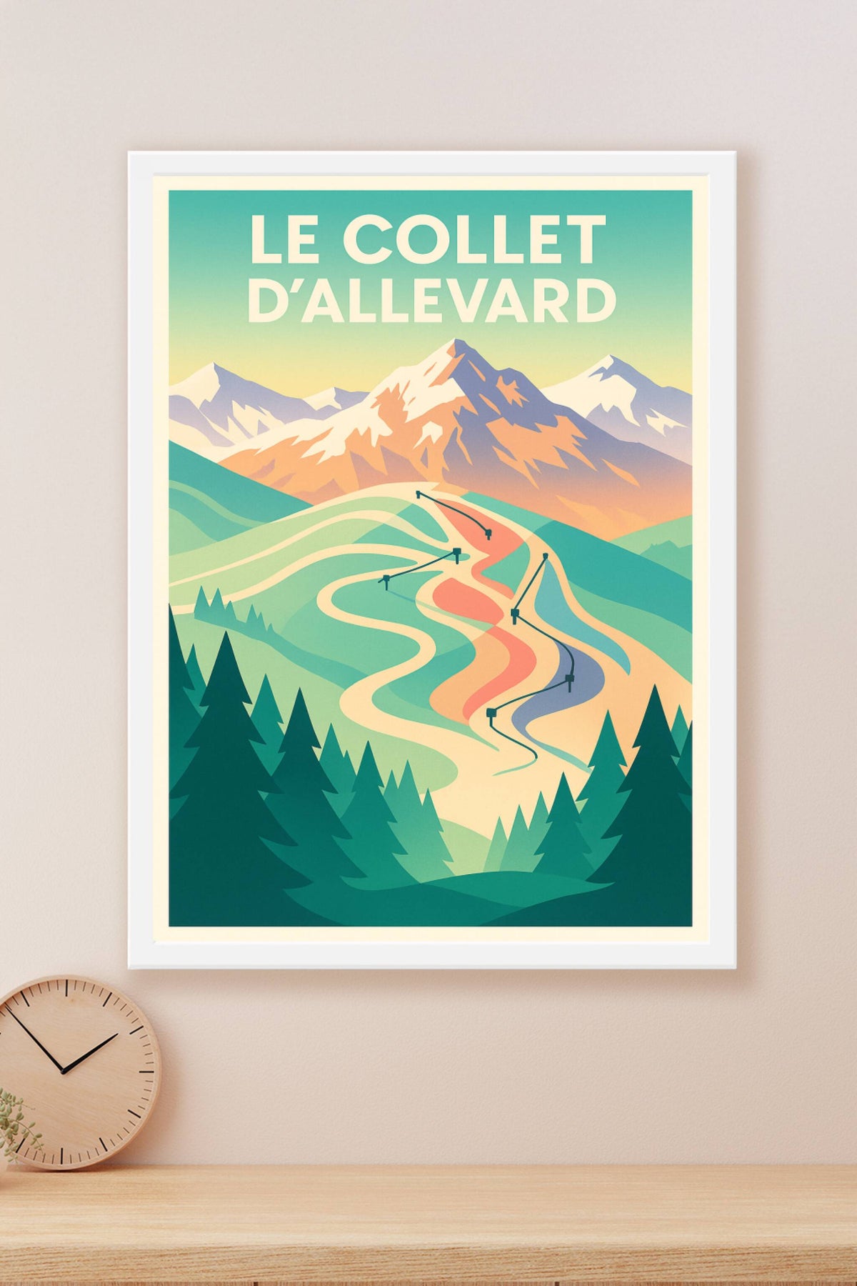 Affiche Le Collet d'Allevard — Évasion montagne et ski · poster d'art de Le Collet d'Allevard