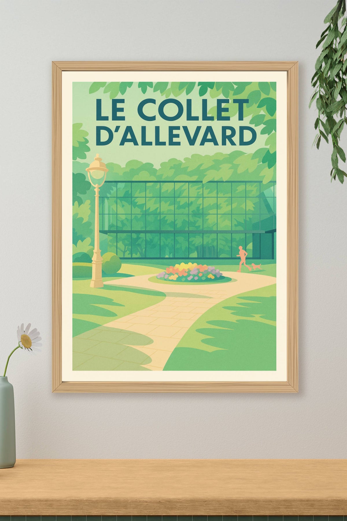Affiche Le Collet d'Allevard — Harmonie urbaine et nature apaisante · poster d'art de Le Collet d'Allevard