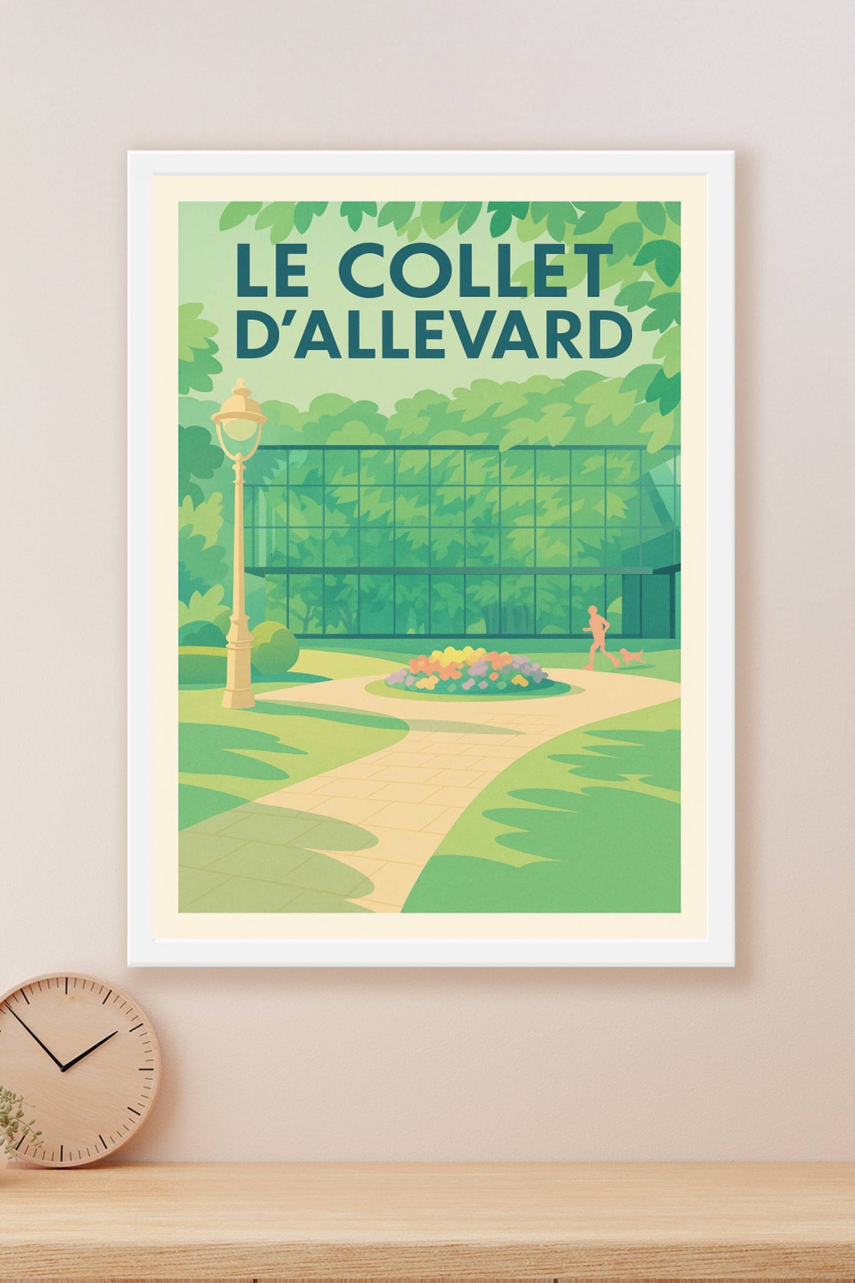 Affiche Le Collet d'Allevard — Harmonie urbaine et nature apaisante · poster d'art de Le Collet d'Allevard