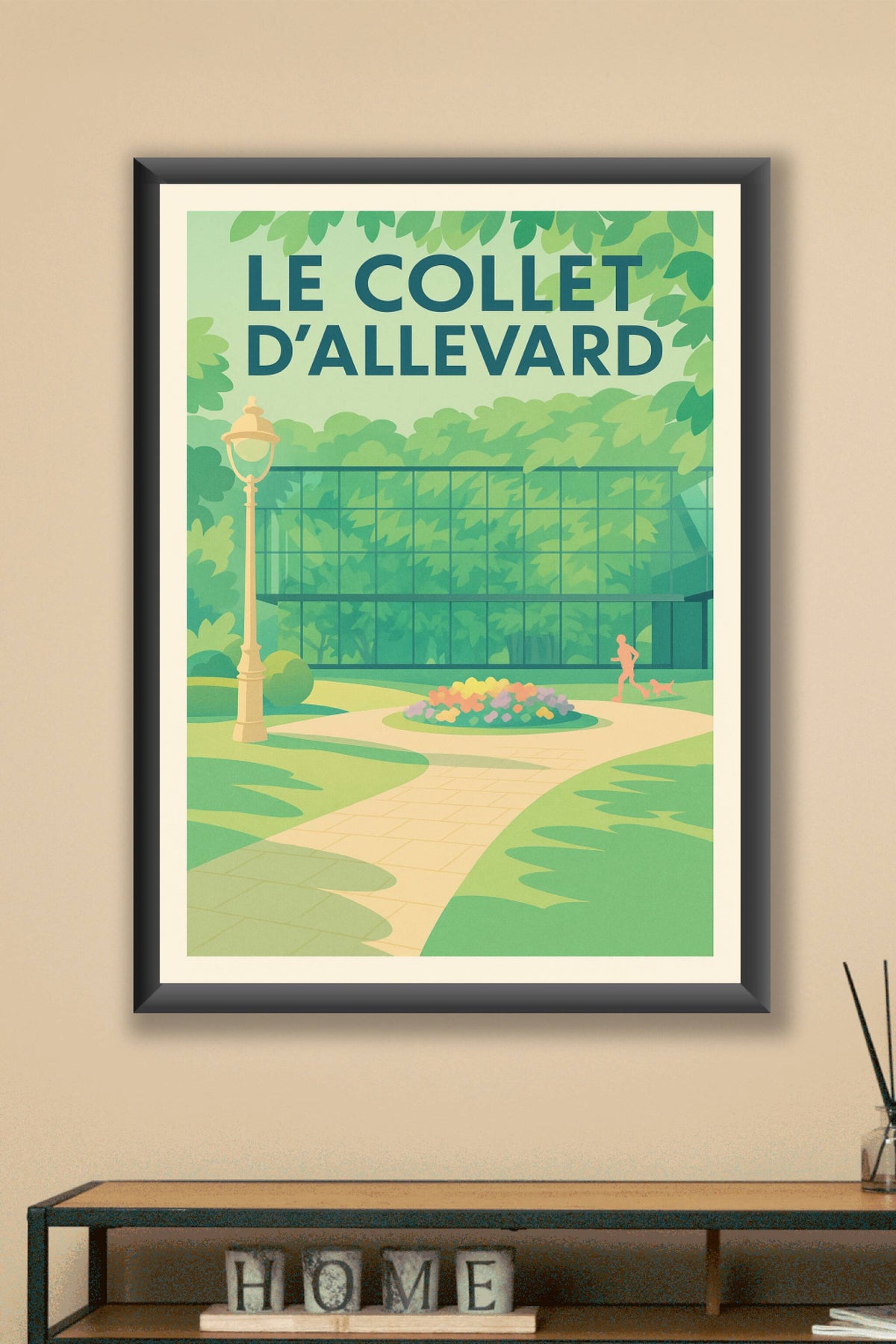 Affiche Le Collet d'Allevard — Harmonie urbaine et nature apaisante · poster d'art de Le Collet d'Allevard