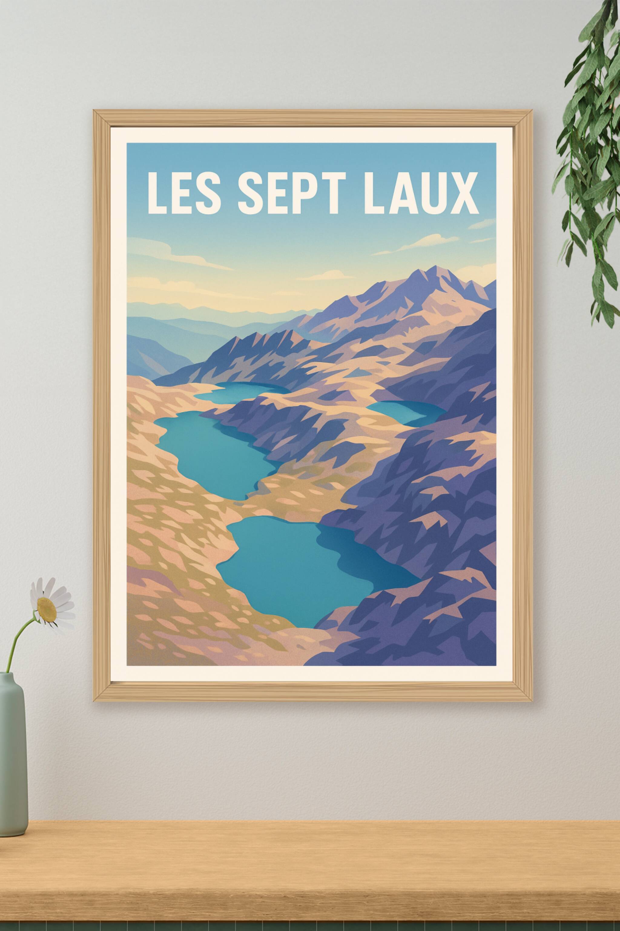 Affiche de Les Sept Laux - Émerveillement naturel en montagne