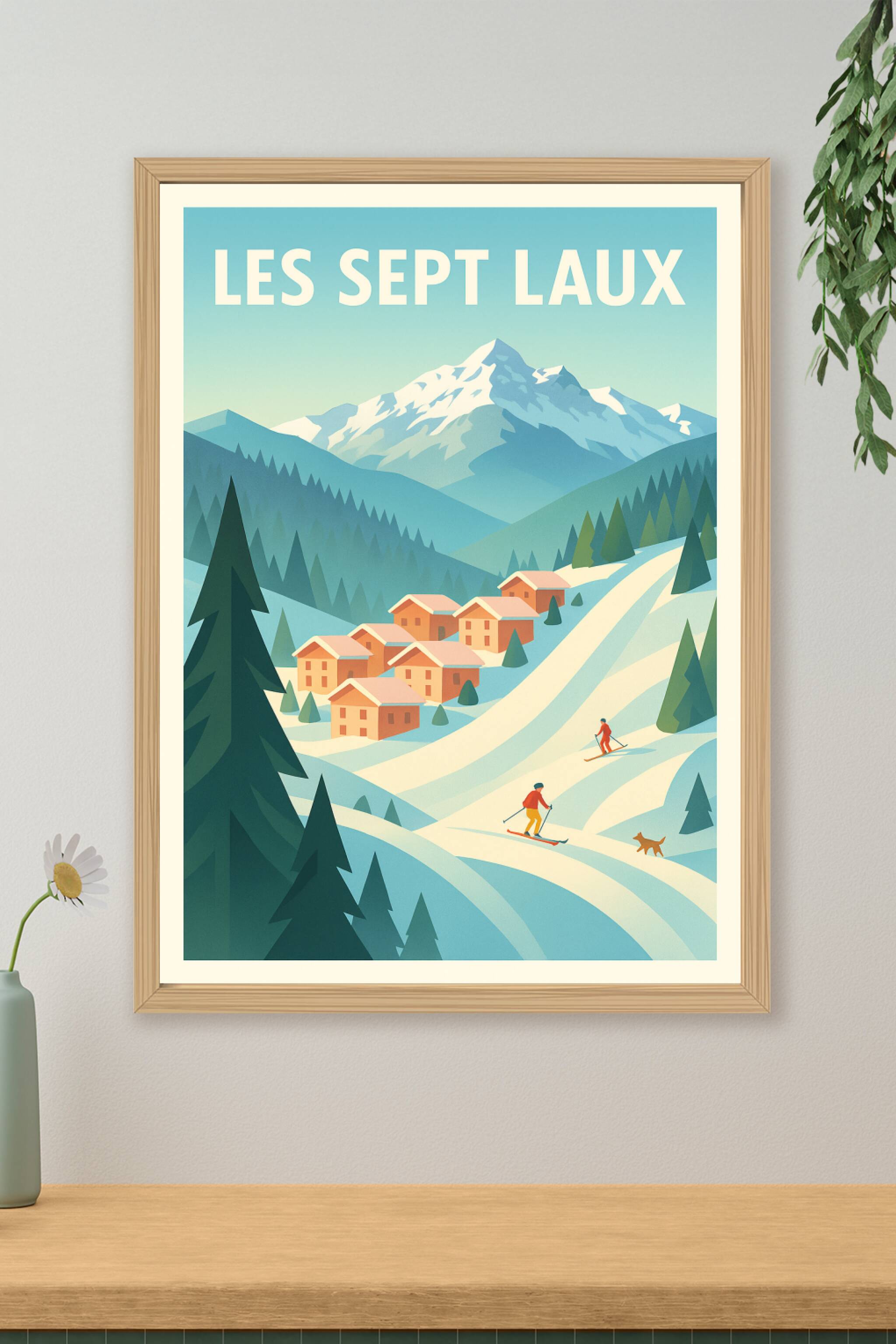 Affiche de Les Sept Laux - Évasion hivernale en montagne