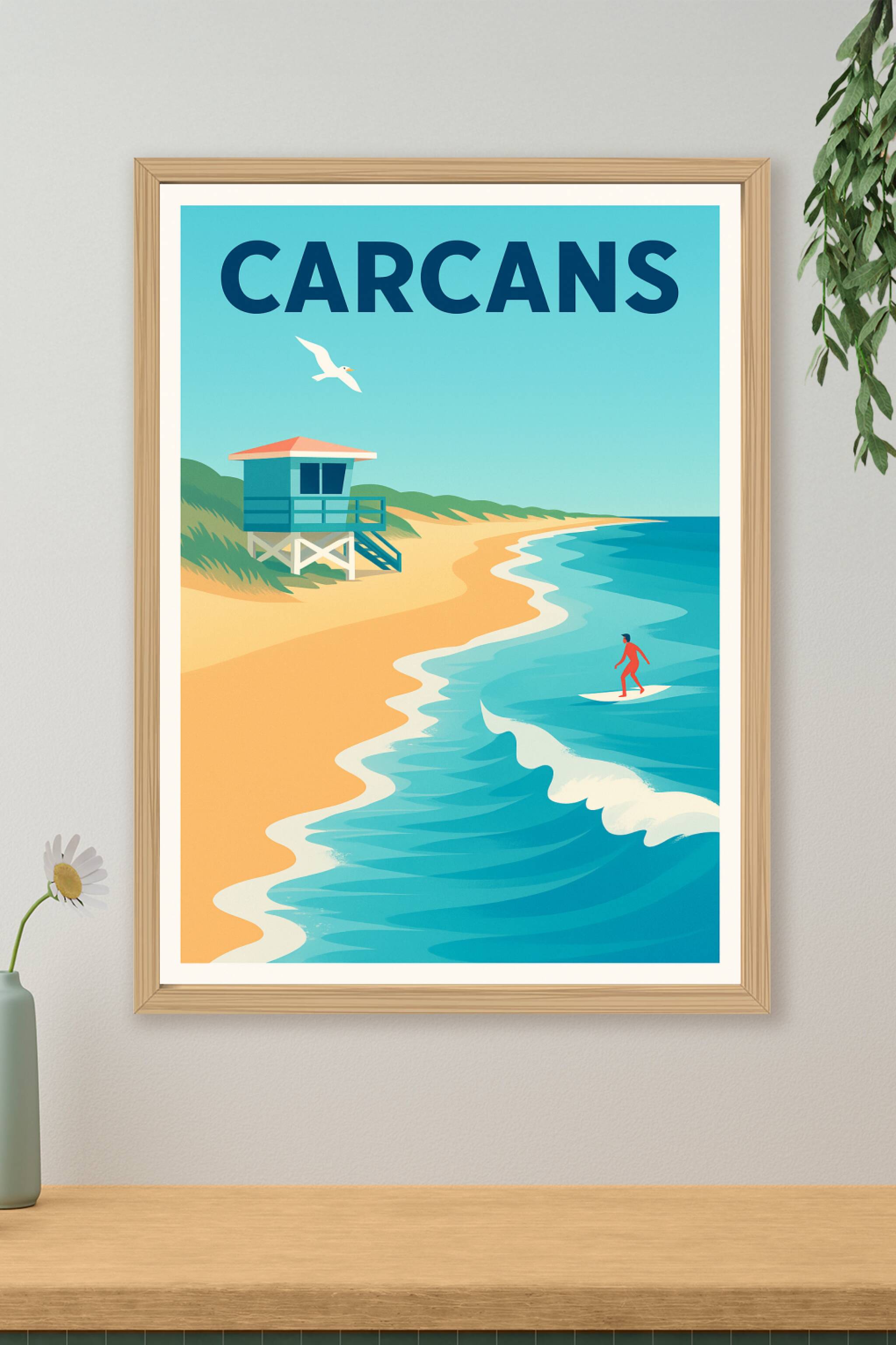 Affiche de Carcans - Plages et vagues énergisantes