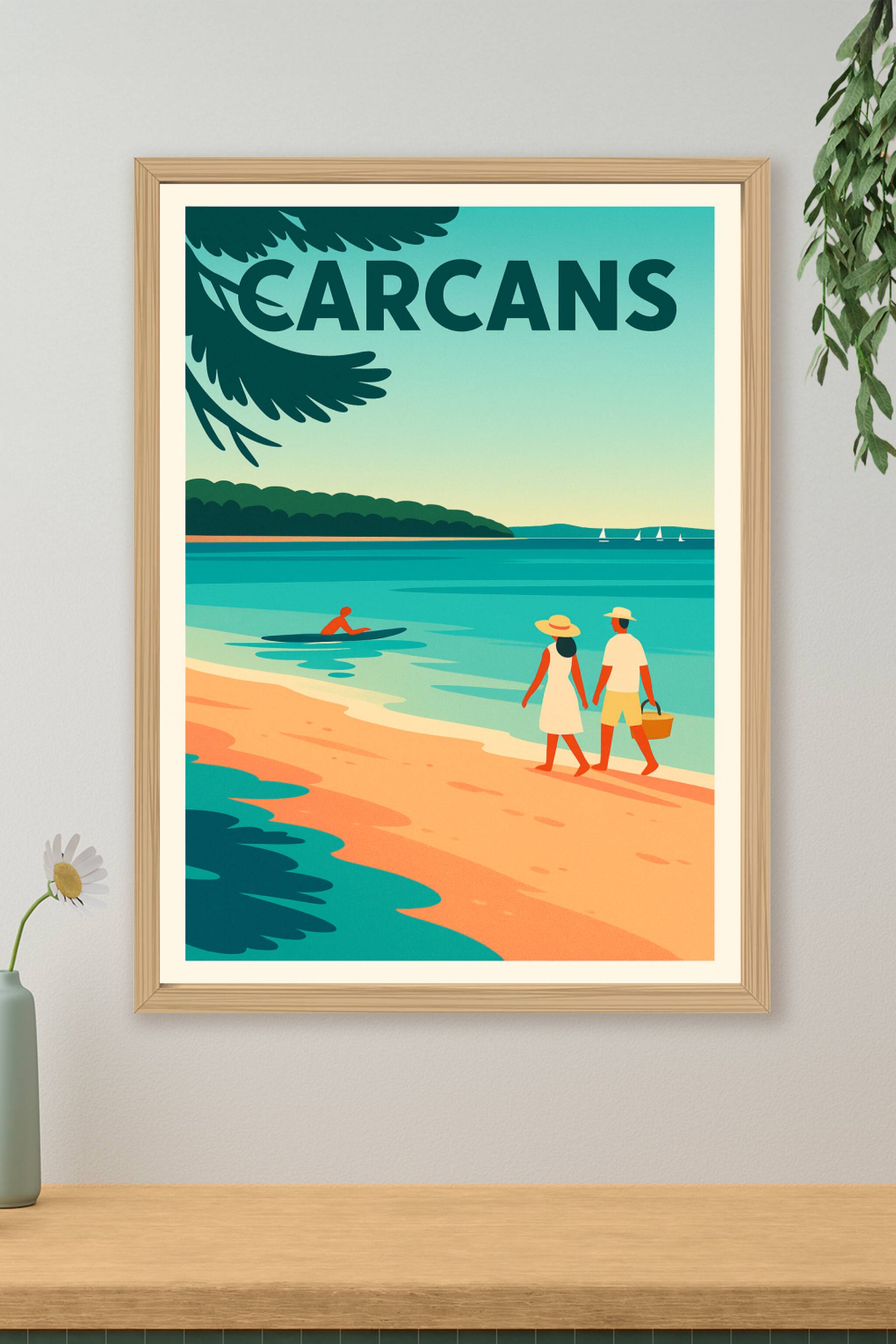 Affiche de Carcans - Promenade d'été au bord de l'océan