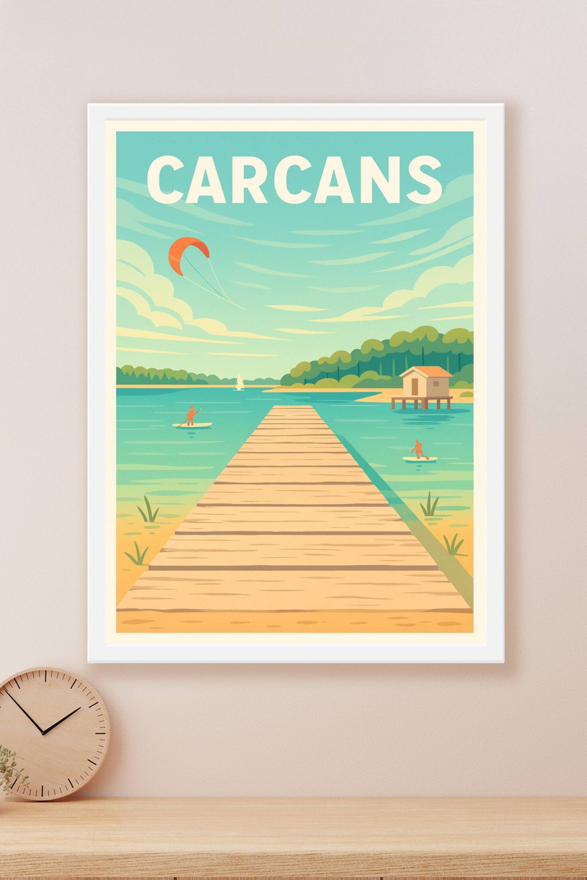 Affiche Carcans — Évasion et sérénité au bord de l'eau · poster d'art de Carcans