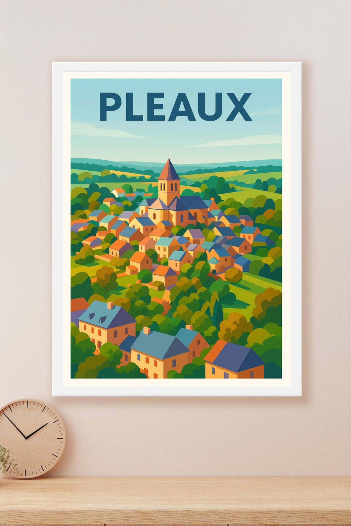 Affiche Pleaux — Évasion champêtre au cœur du Lot · poster d'art de Pleaux