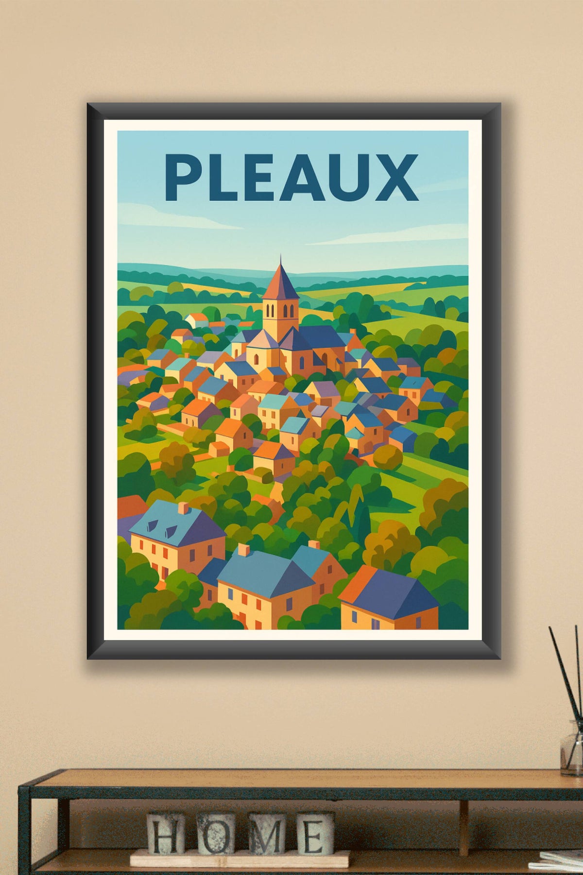 Affiche Pleaux — Évasion champêtre au cœur du Lot · poster d'art de Pleaux
