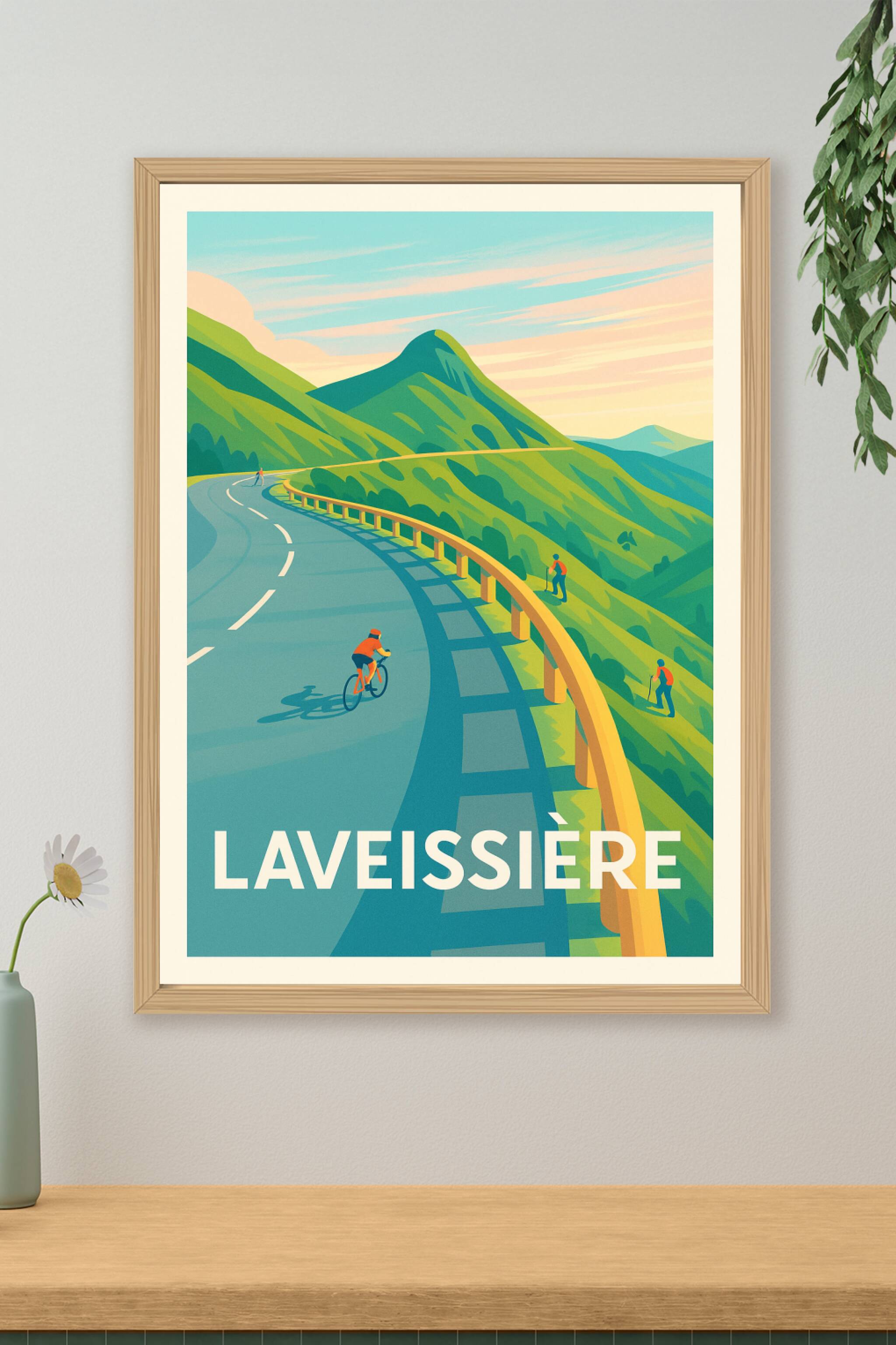 Affiche de Laveissière - Échappée verte en montagne