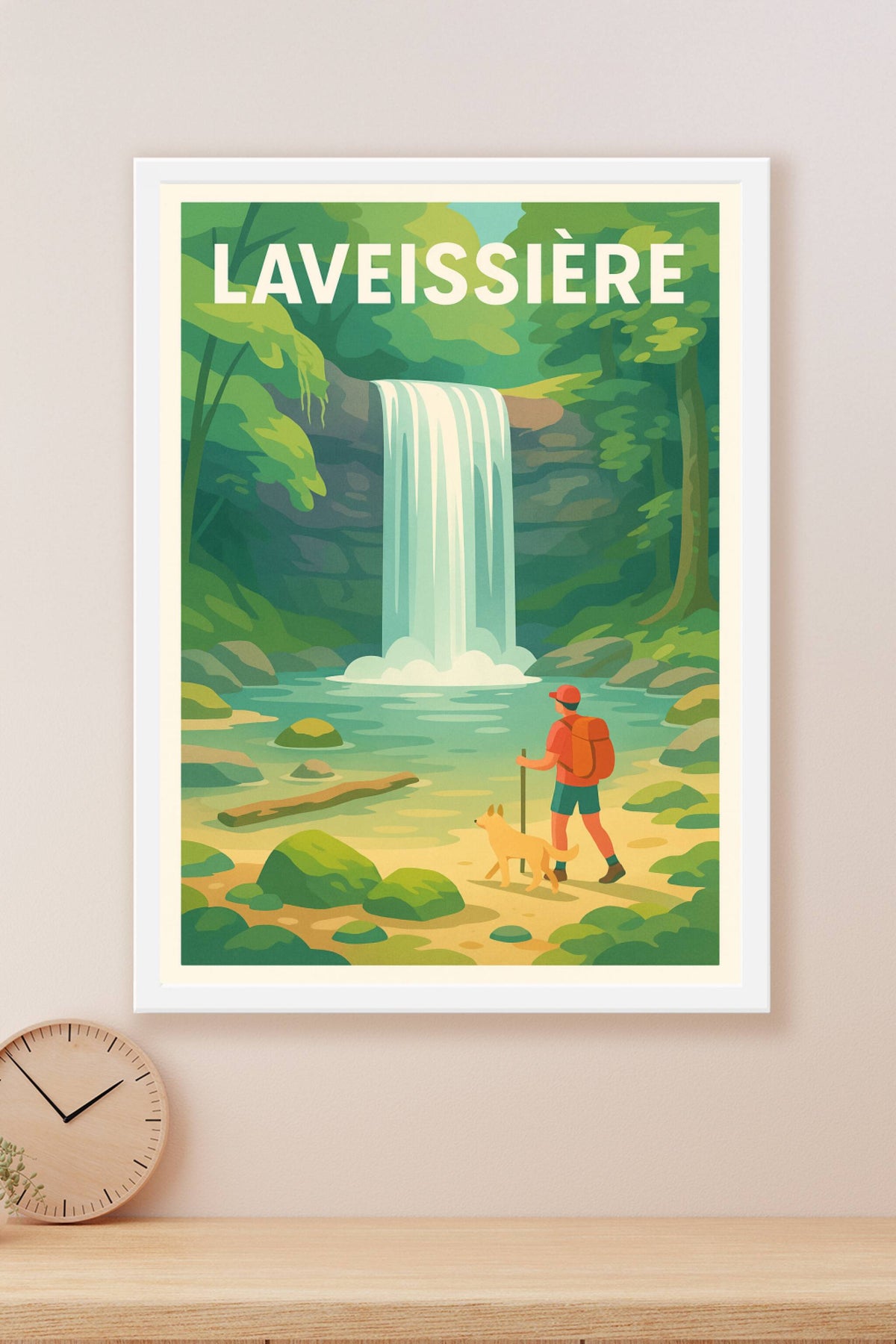 Affiche Laveissière — Nature et aventure au cœur de la cascade · poster d'art de Laveissière