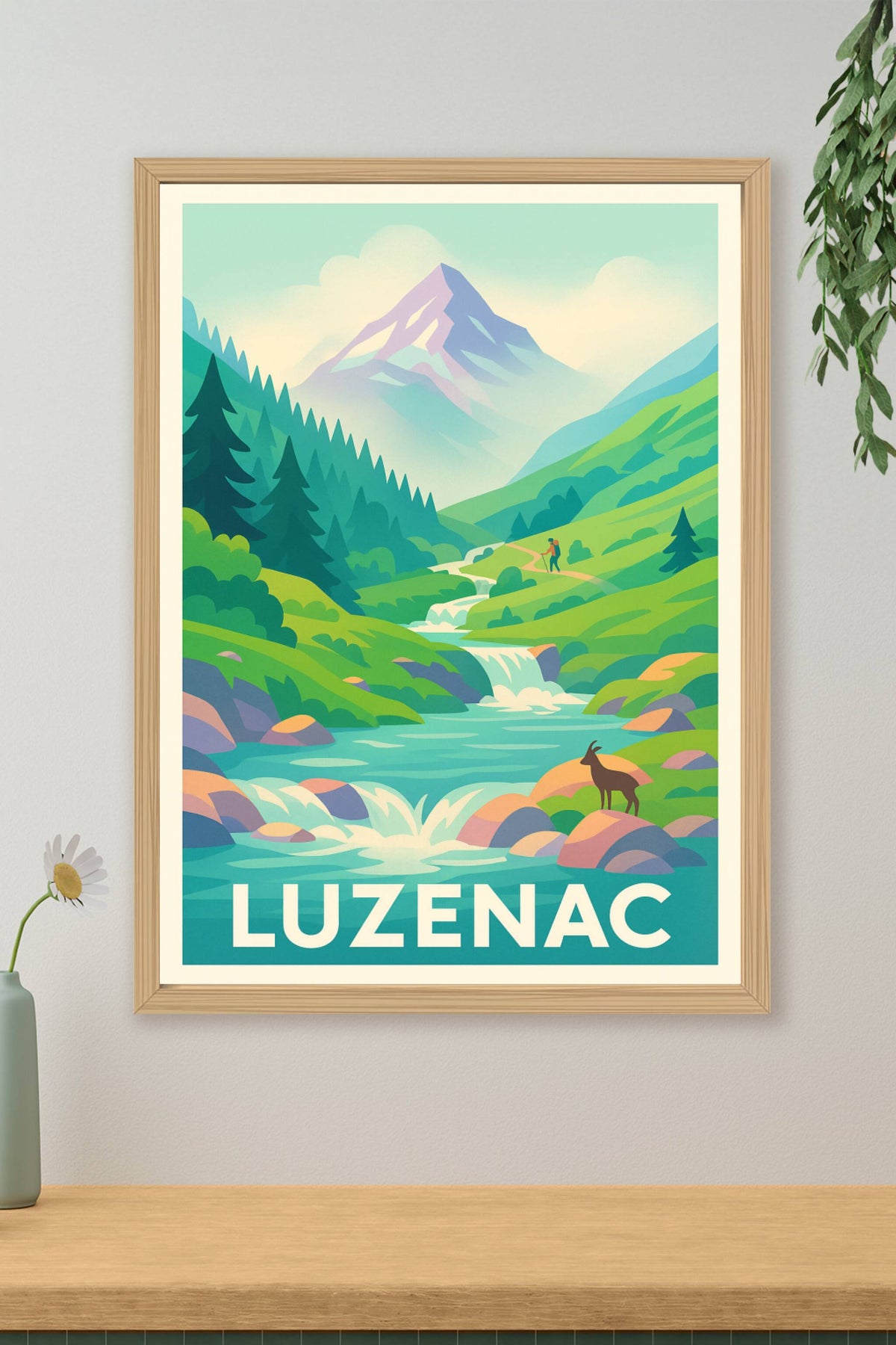 Affiche Luzenac — Évasion nature au cœur des Pyrénées · poster d'art de Luzenac