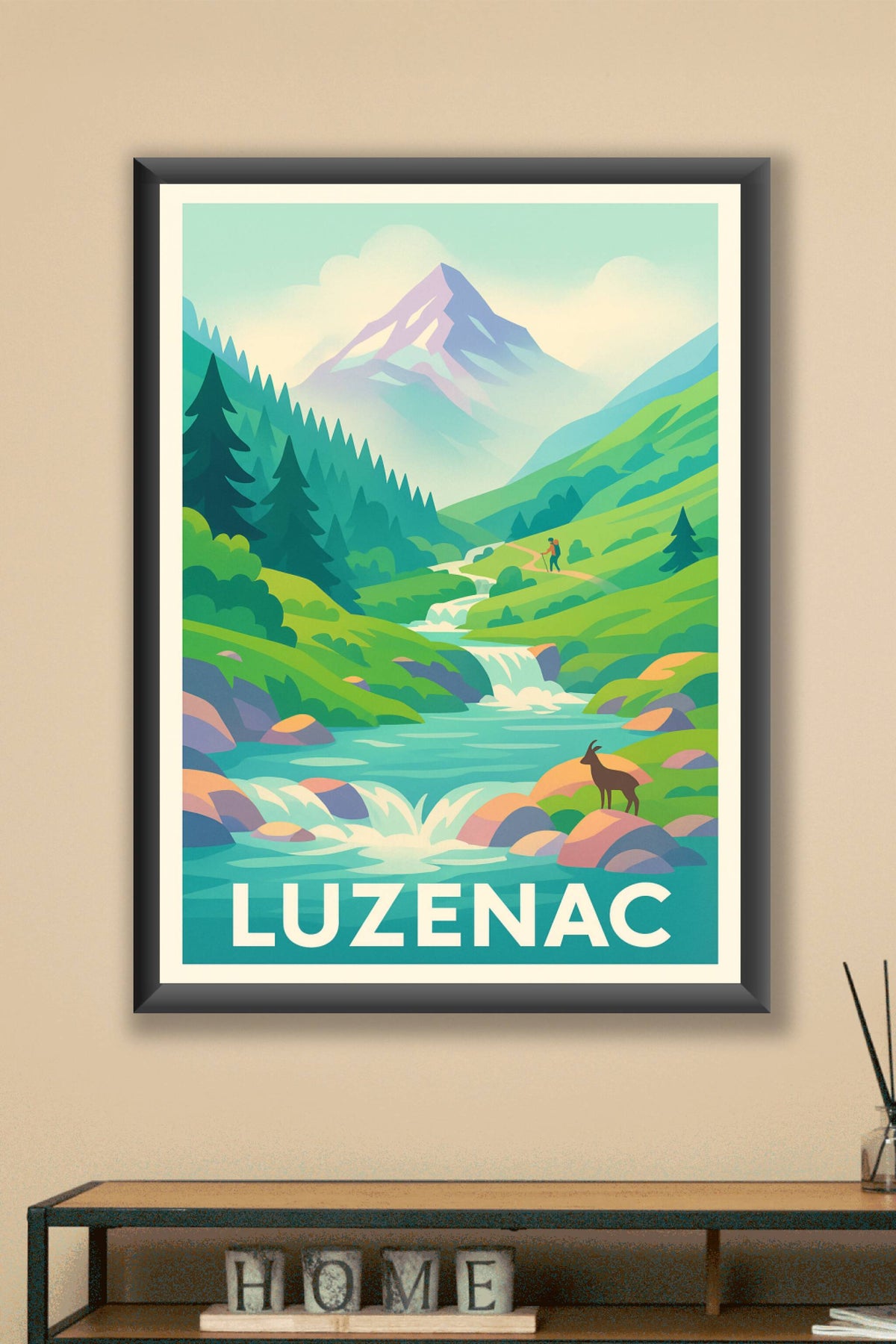 Affiche Luzenac — Évasion nature au cœur des Pyrénées · poster d'art de Luzenac