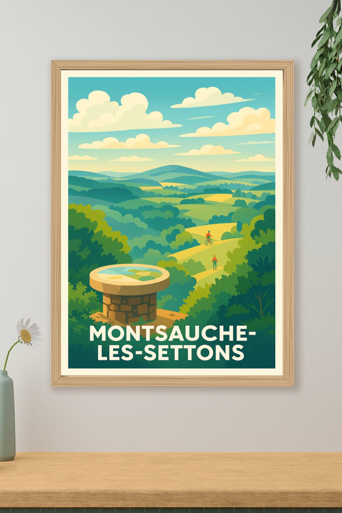 Affiche Montsauche-les-Settons — Échappée verte et panoramas apaisants · poster d'art de Montsauche-les-Settons
