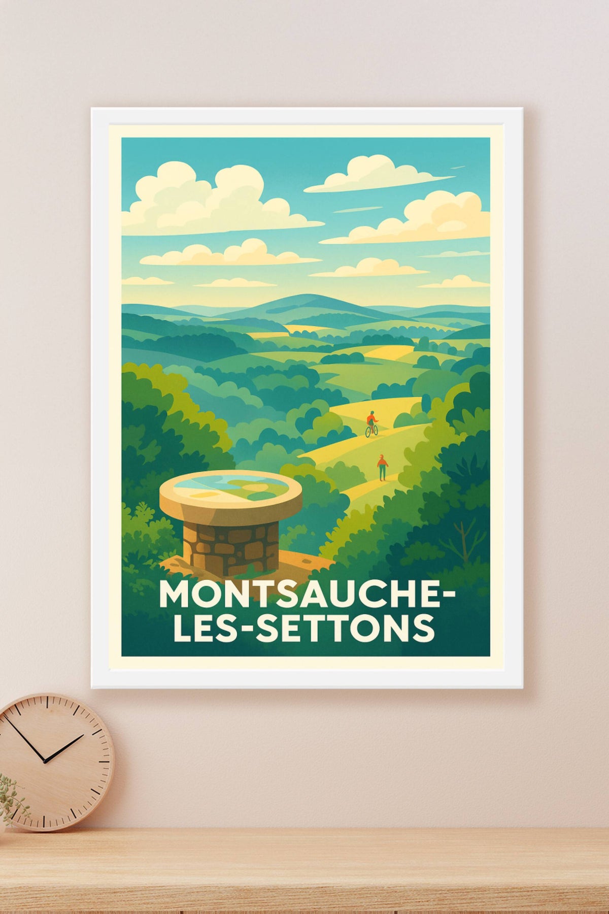 Affiche Montsauche-les-Settons — Échappée verte et panoramas apaisants · poster d'art de Montsauche-les-Settons