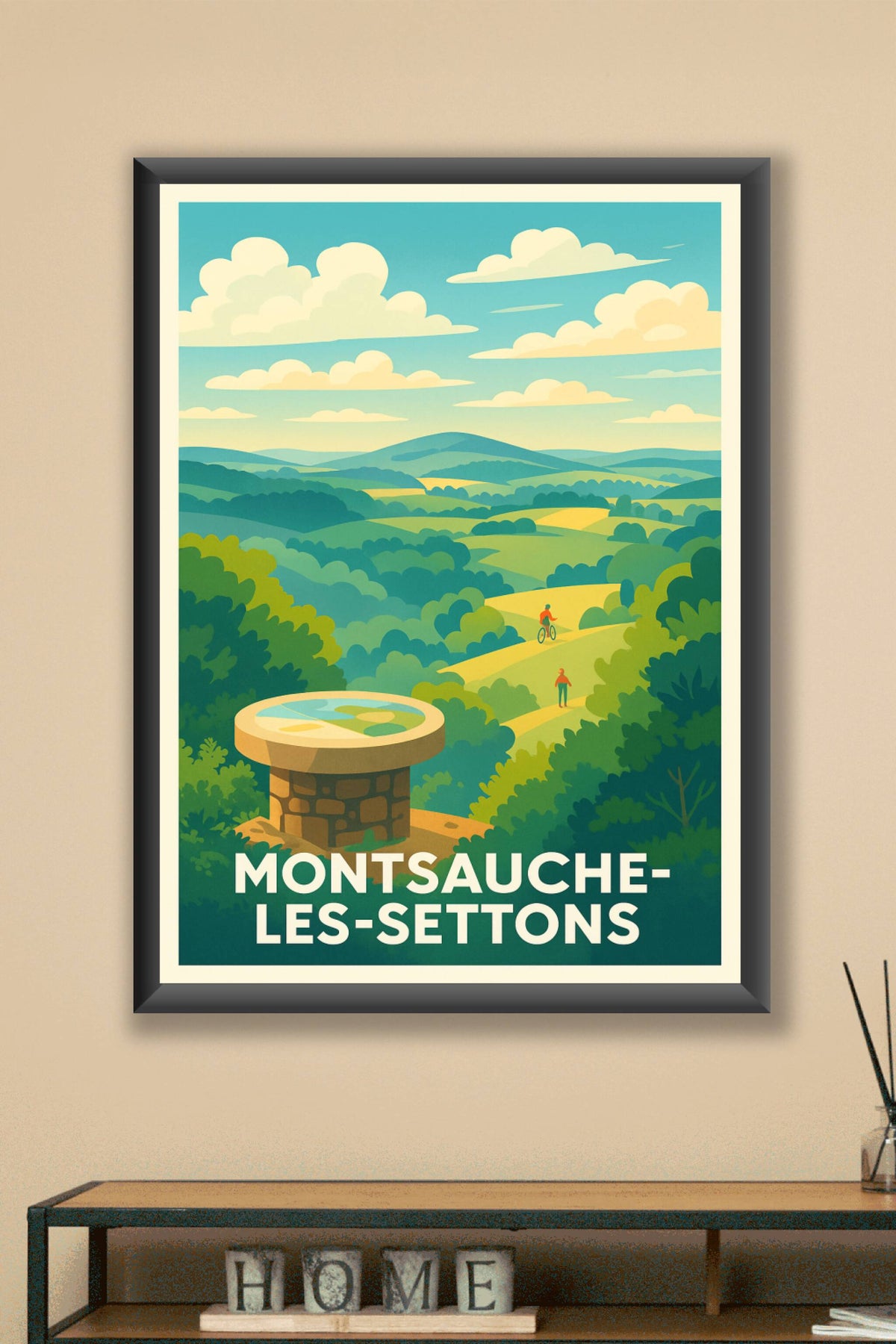 Affiche Montsauche-les-Settons — Échappée verte et panoramas apaisants · poster d'art de Montsauche-les-Settons