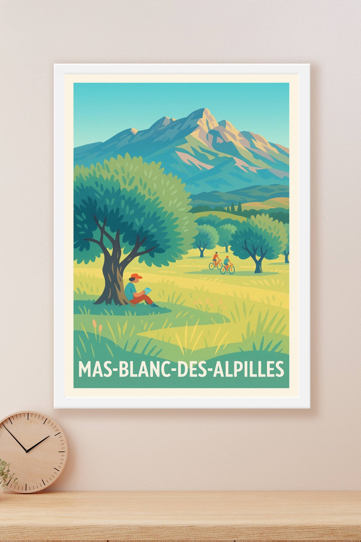 Affiche Mas-Blanc-des-Alpilles — Paysage bucolique et nature préservée · poster d'art de Mas-Blanc-des-Alpilles