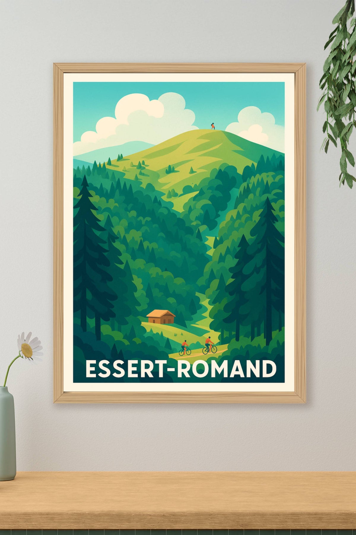 Affiche Essert-Romand — Évasion nature au cœur des montagnes · poster d'art de Essert-Romand