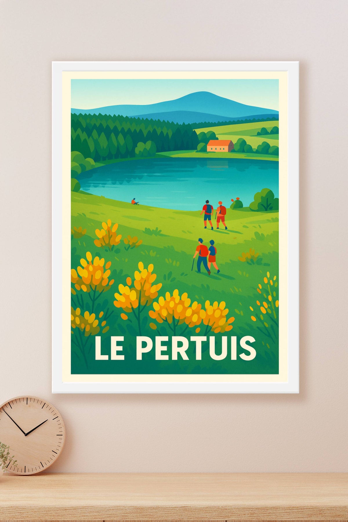 Affiche Le Pertuis — Invitation à la randonnée et à la nature · poster d'art de Le Pertuis