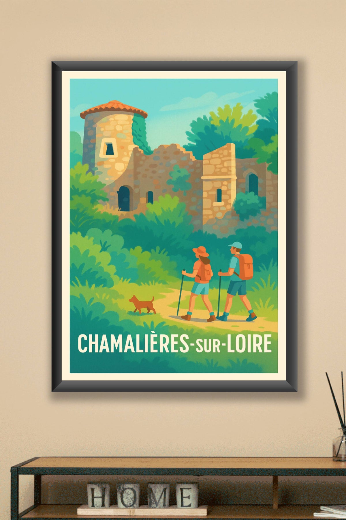 Affiche Chamalières-sur-Loire — Escapade nature et patrimoine · poster d'art de Chamalières-sur-Loire