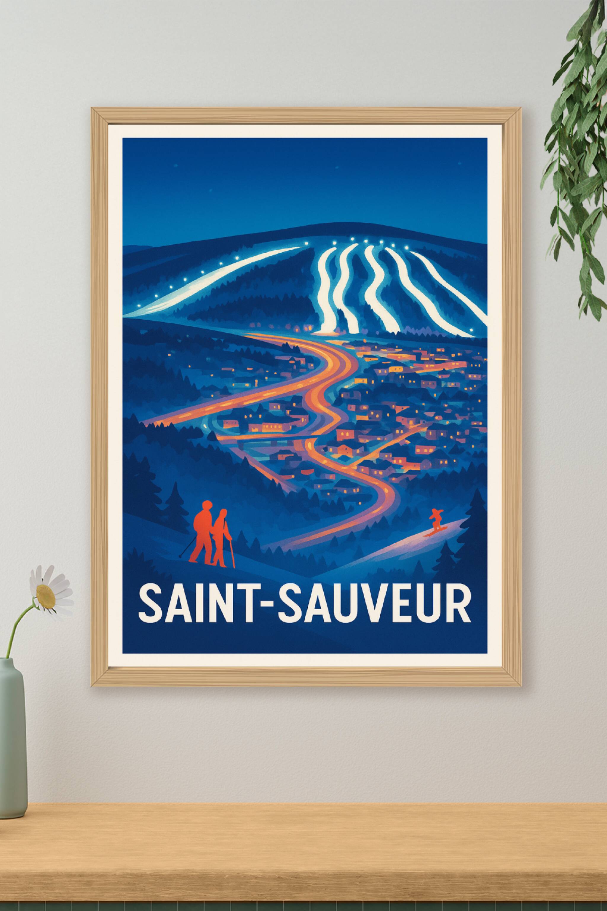 Affiche de Saint-Sauveur - Nuit magique sur les pistes enneigées