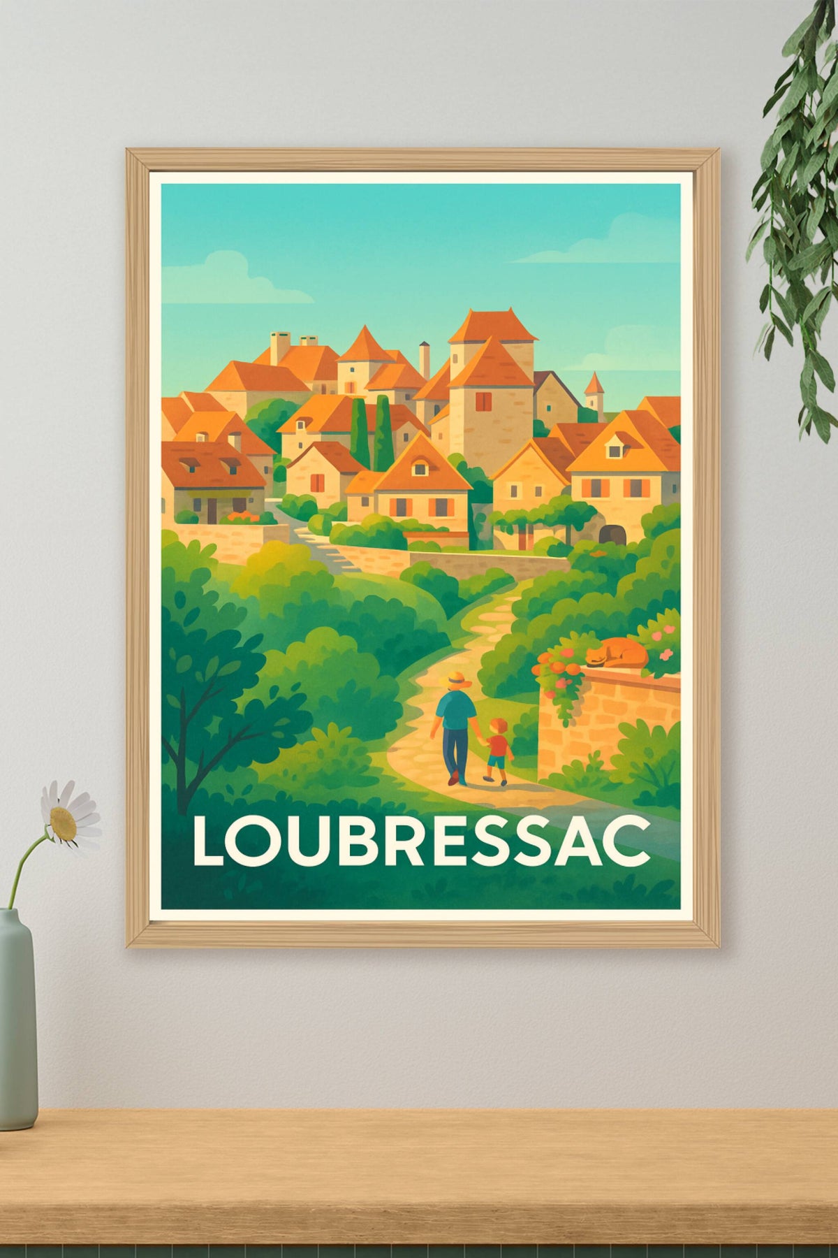 Affiche Loubressac — Un village au charme intemporel · poster d'art de Loubressac