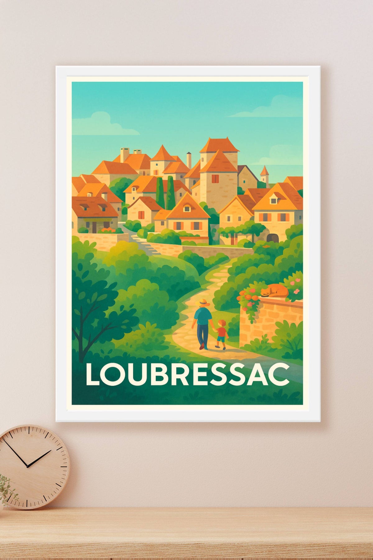 Affiche Loubressac — Un village au charme intemporel · poster d'art de Loubressac