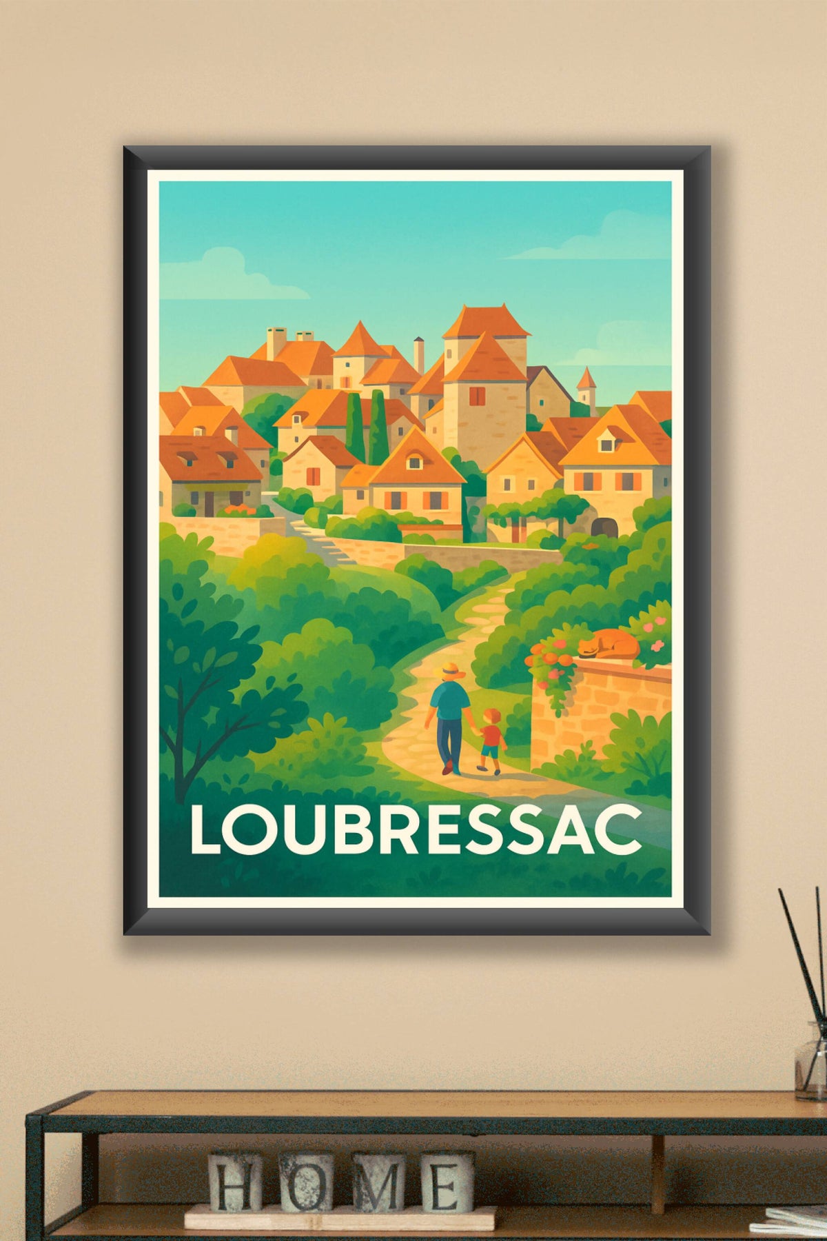 Affiche Loubressac — Un village au charme intemporel · poster d'art de Loubressac