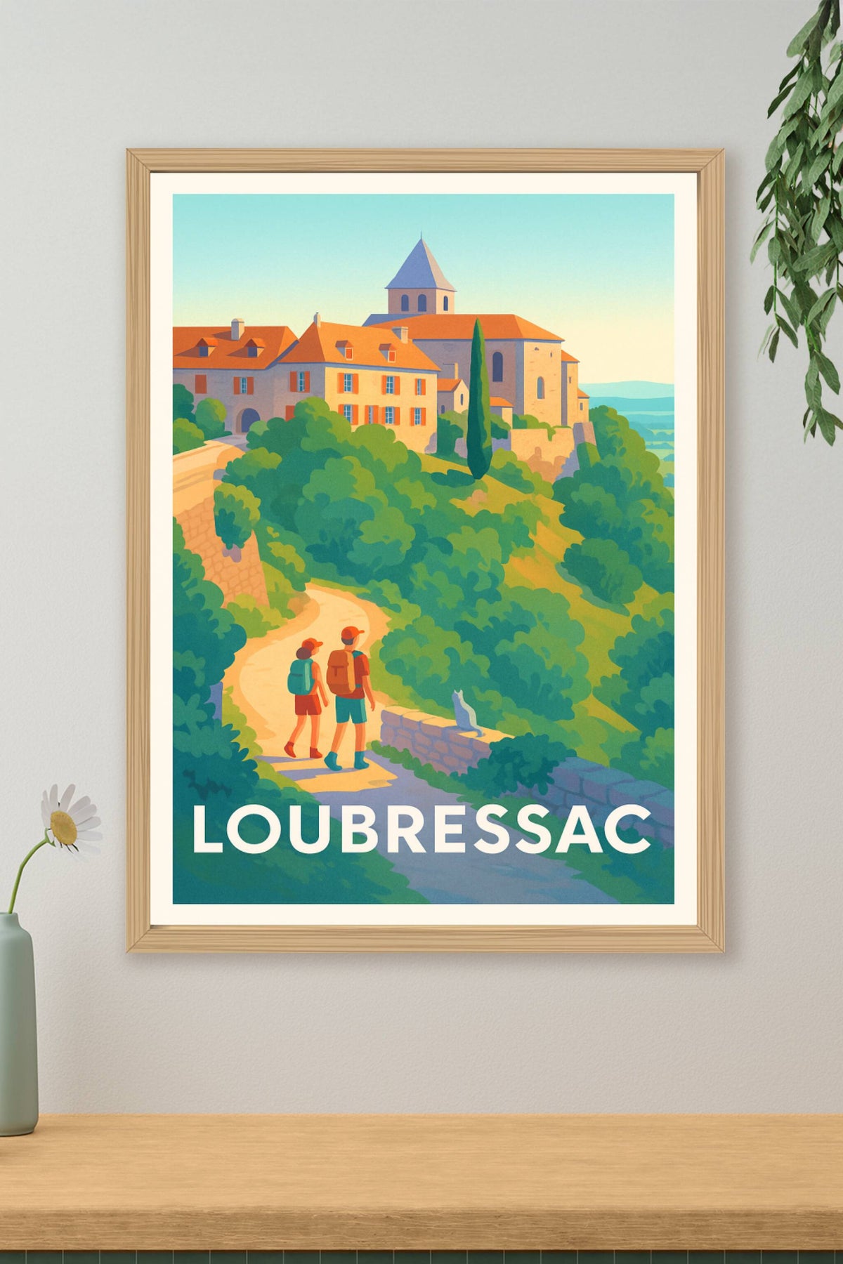 Affiche Loubressac — Un coin de paradis médiéval à découvrir · poster d'art de Loubressac