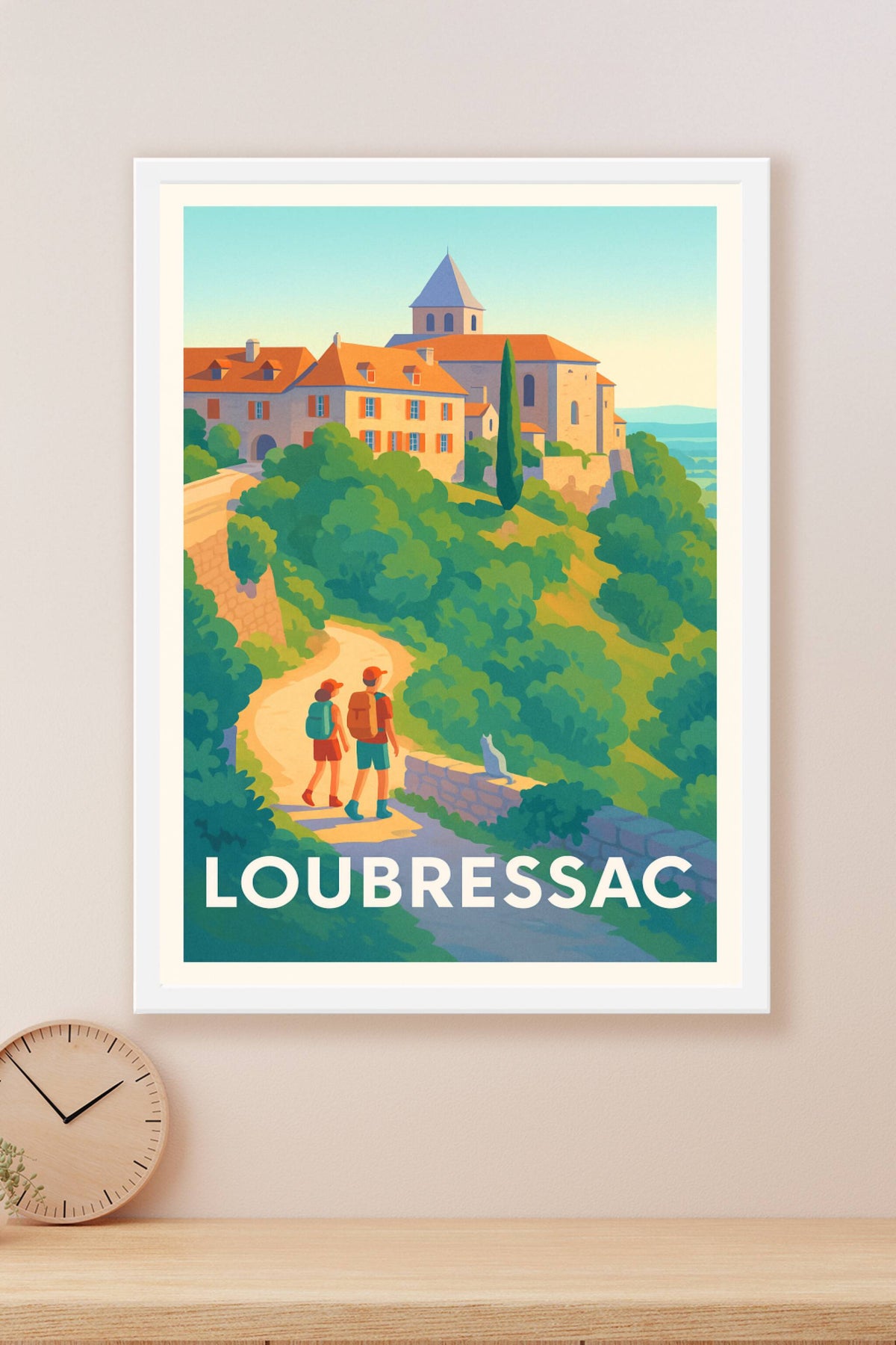 Affiche Loubressac — Un coin de paradis médiéval à découvrir · poster d'art de Loubressac