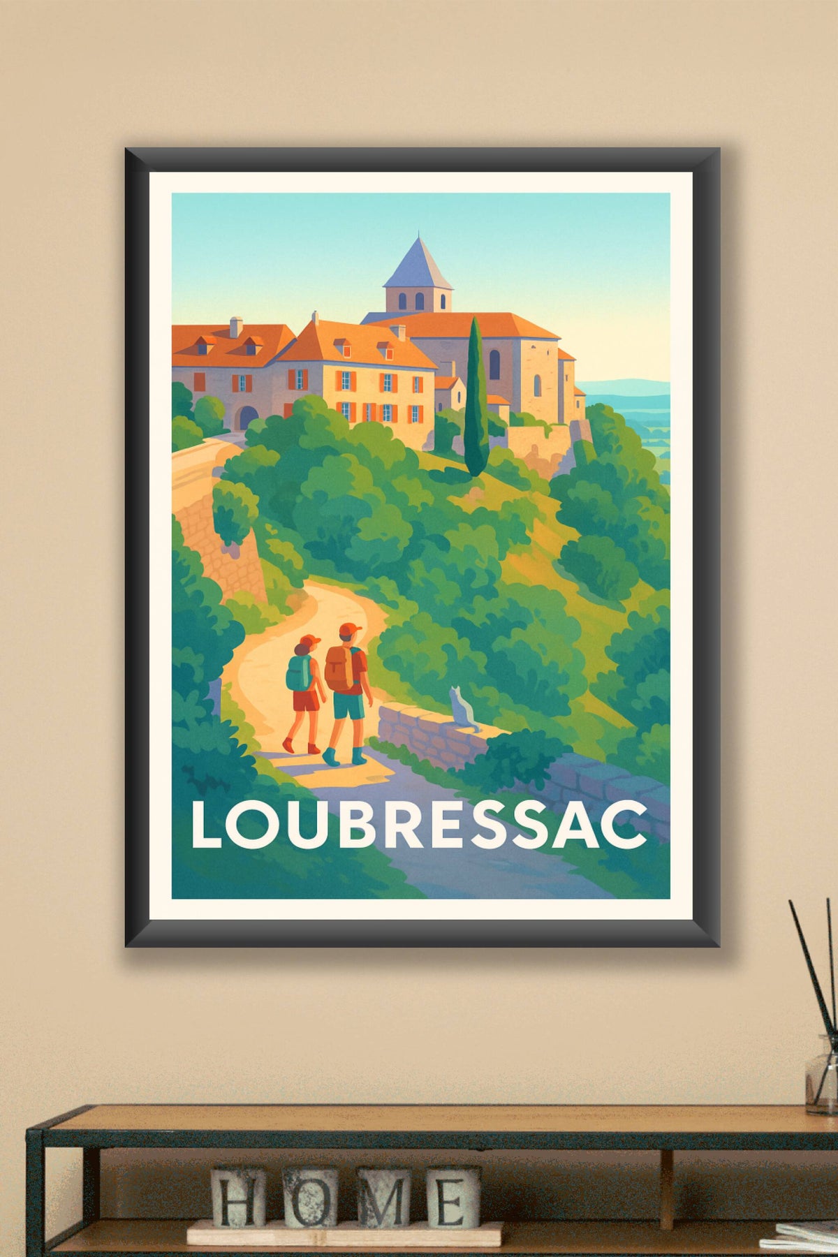 Affiche Loubressac — Un coin de paradis médiéval à découvrir · poster d'art de Loubressac