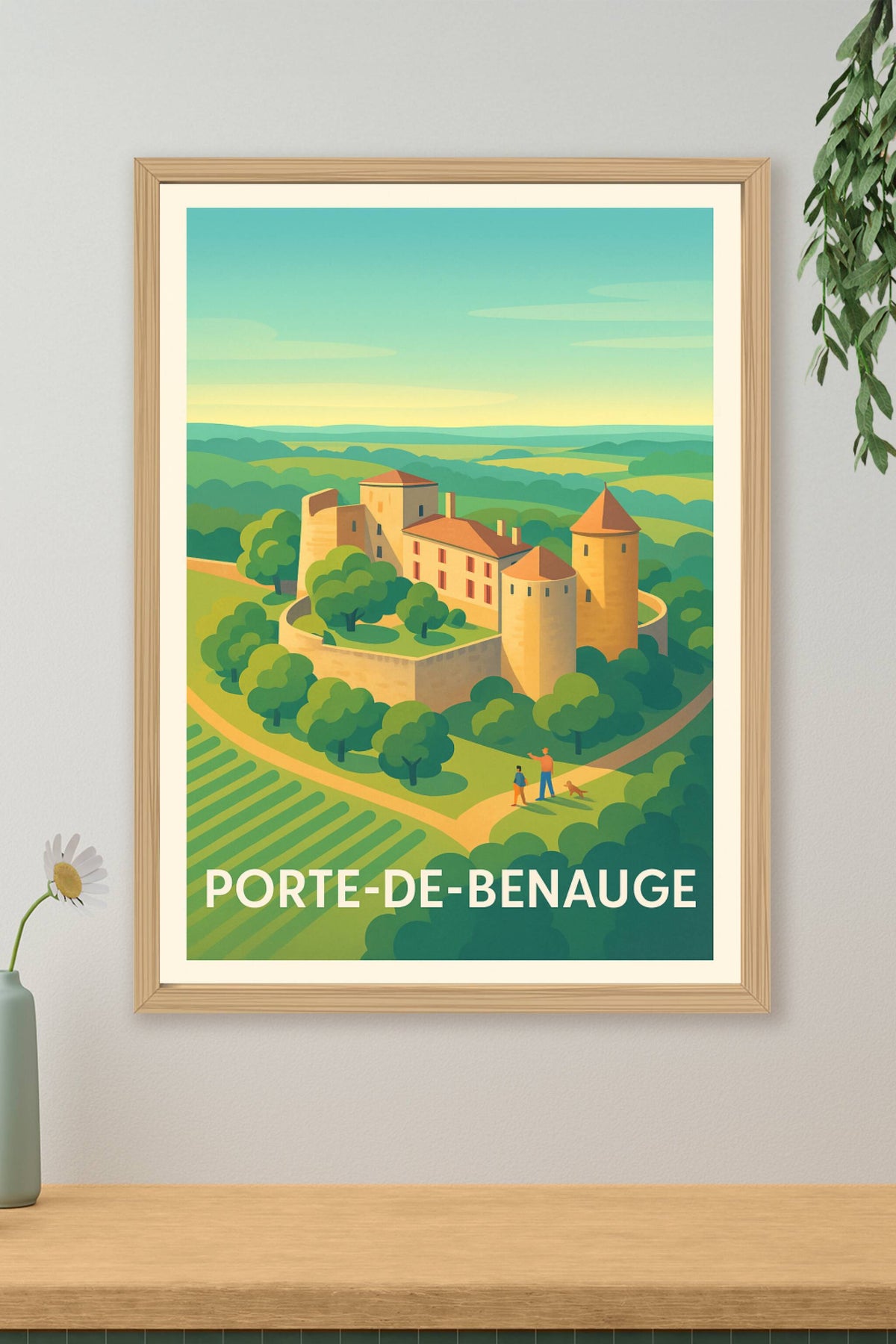 Affiche Porte-de-Benauge — Un havre de paix médiéval · poster d'art de Porte-de-Benauge