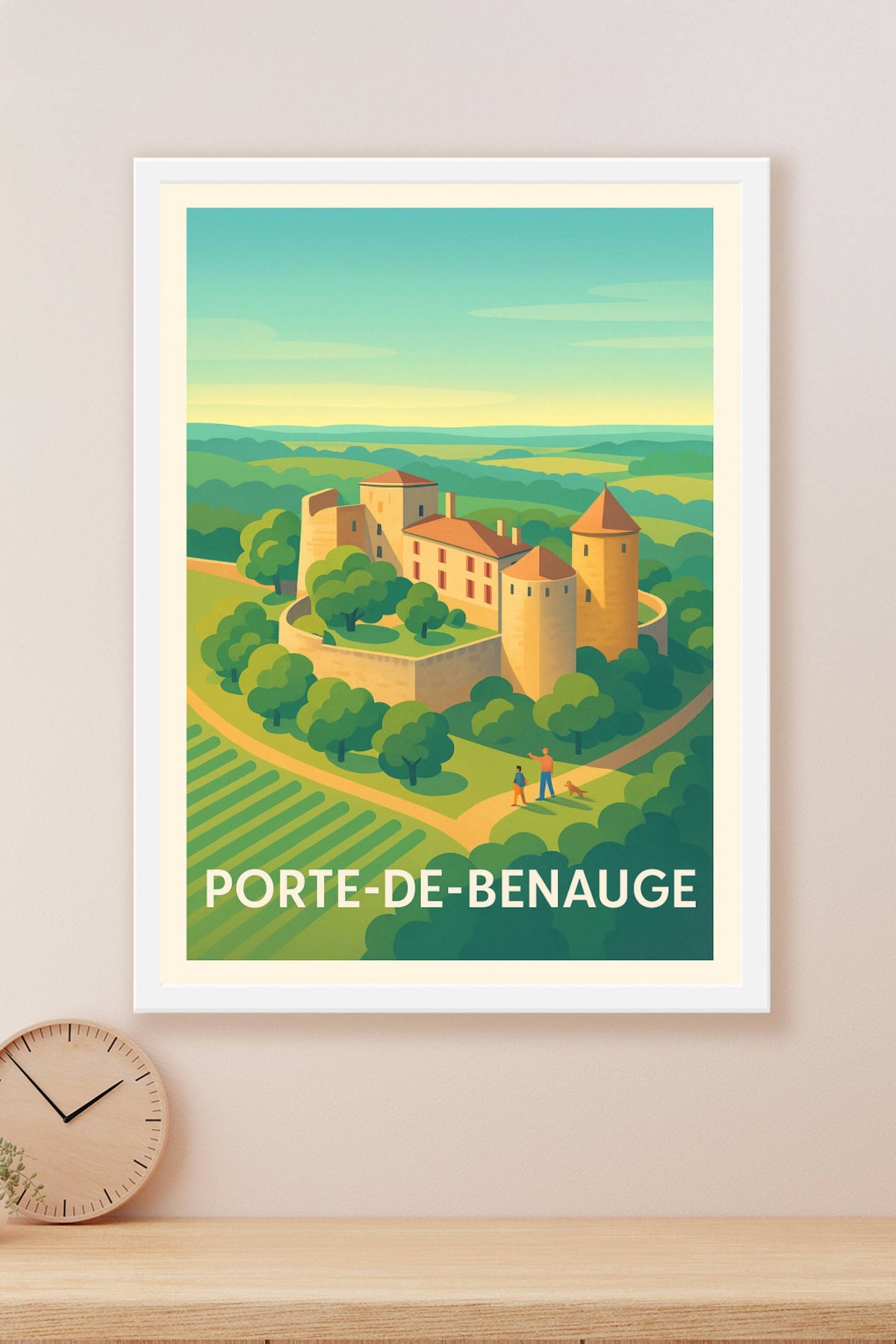 Affiche Porte-de-Benauge — Un havre de paix médiéval · poster d'art de Porte-de-Benauge