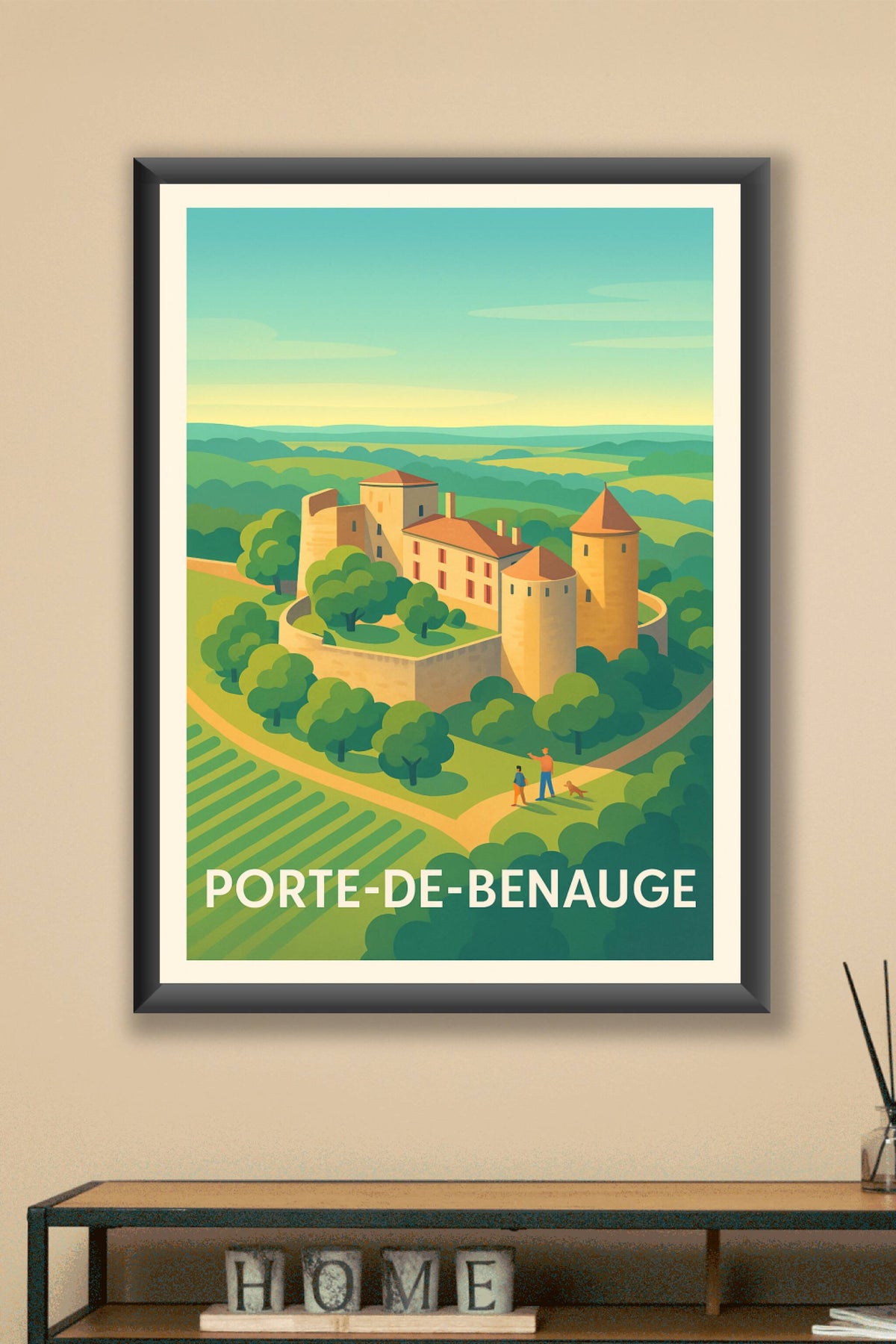 Affiche Porte-de-Benauge — Un havre de paix médiéval · poster d'art de Porte-de-Benauge