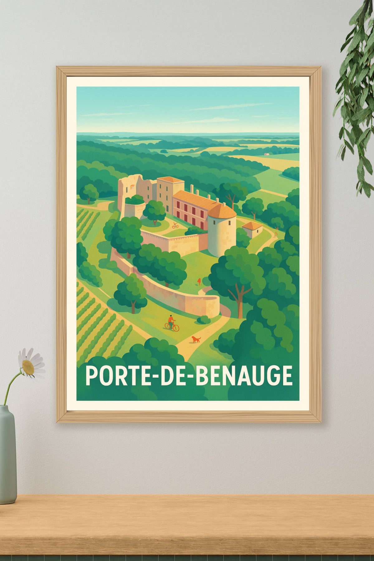 Affiche Porte-de-Benauge — Évasion au cœur de la nature · poster d'art de Porte-de-Benauge