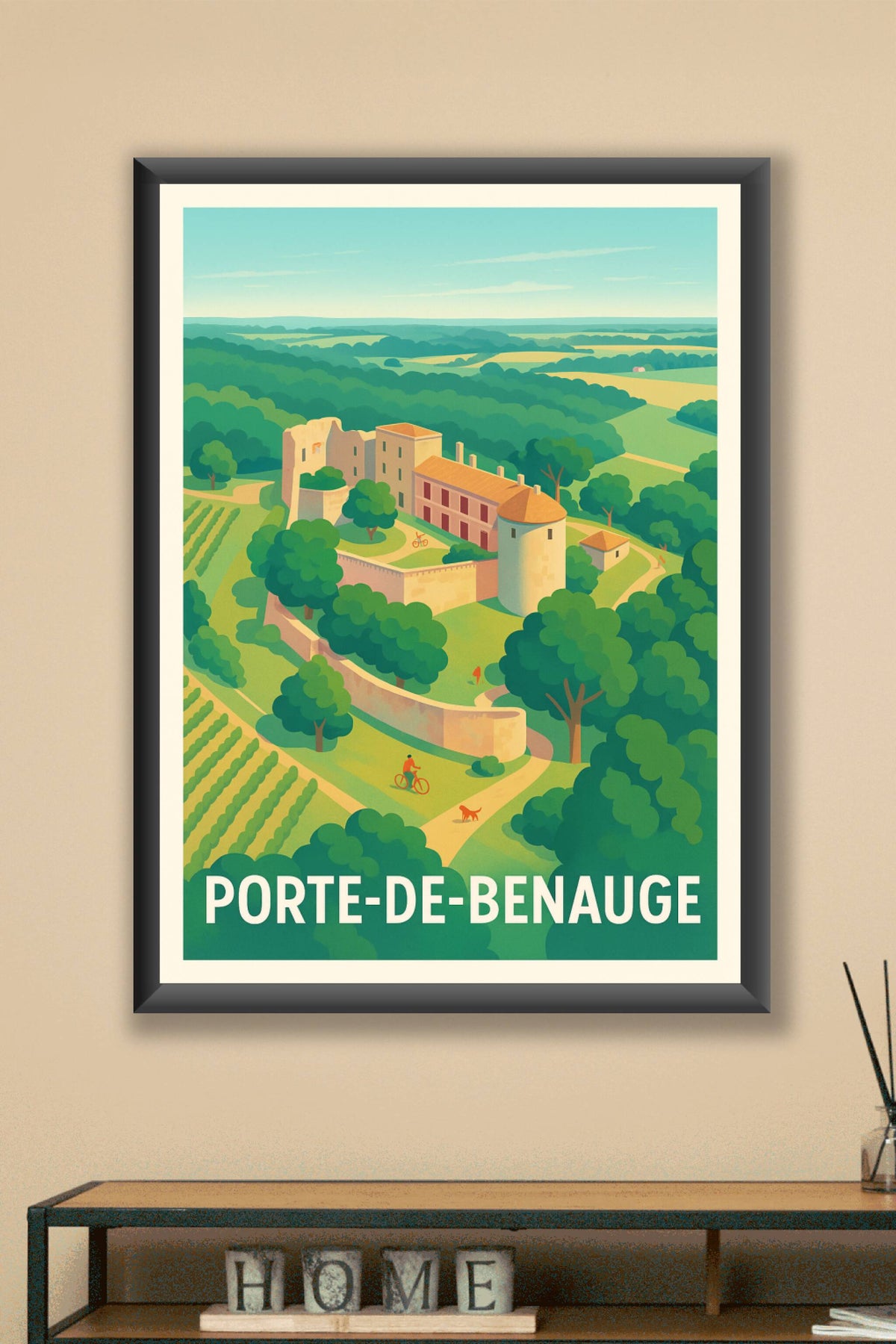 Affiche Porte-de-Benauge — Évasion au cœur de la nature · poster d'art de Porte-de-Benauge