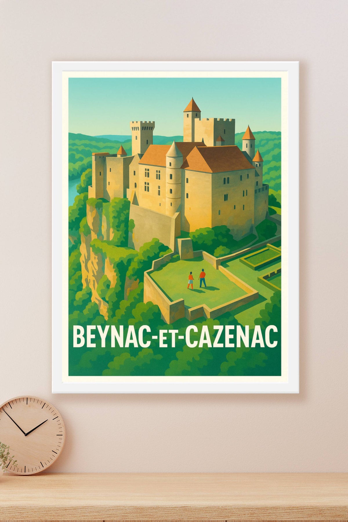 Affiche Beynac-et-Cazenac — Trésor médiéval perché · poster d'art de Beynac-et-Cazenac