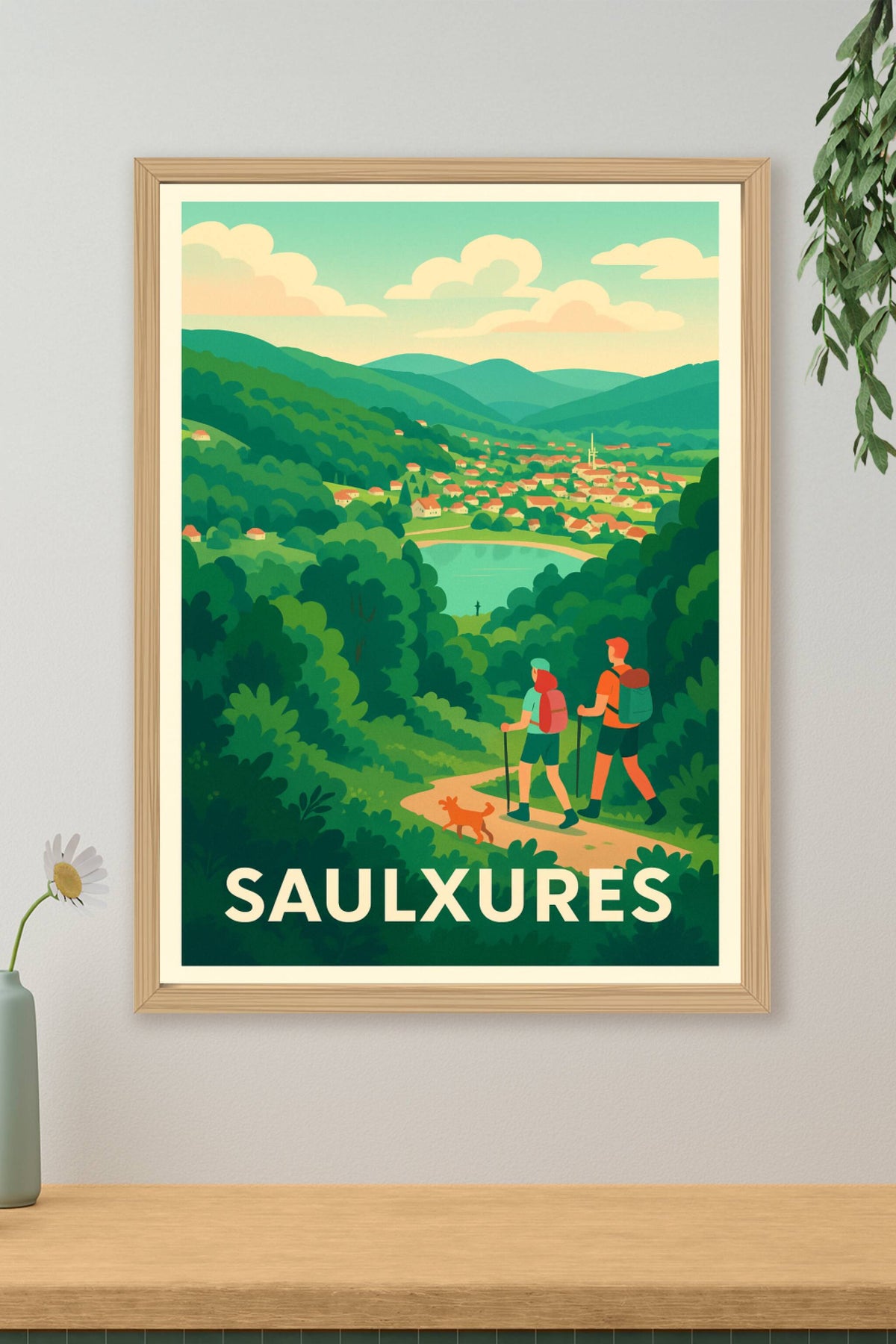 Affiche Saulxures — Escapade nature au cœur des Vosges · poster d'art de Saulxures