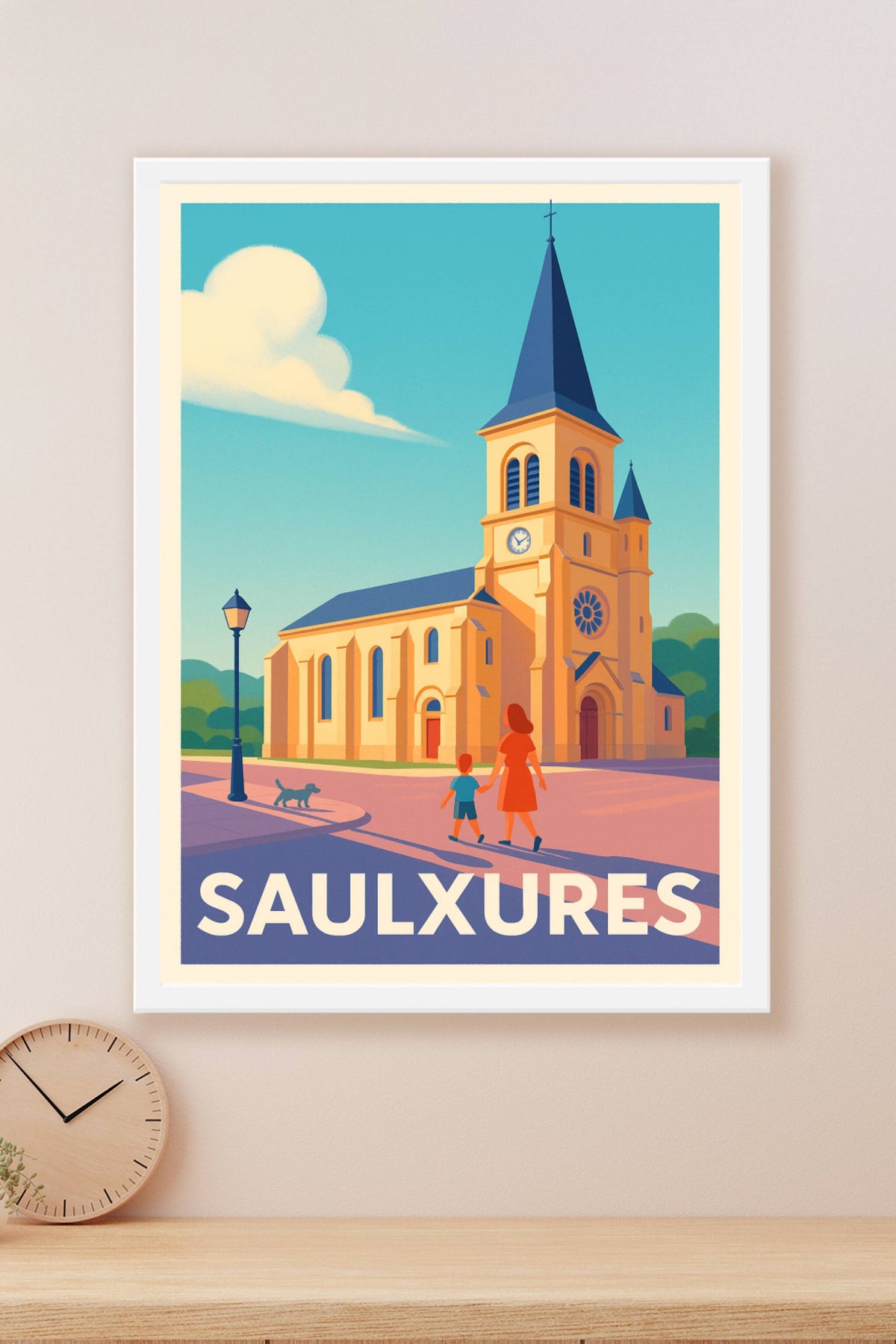 Affiche Saulxures — Charme paisible au cœur de l'architecture locale · poster d'art de Saulxures