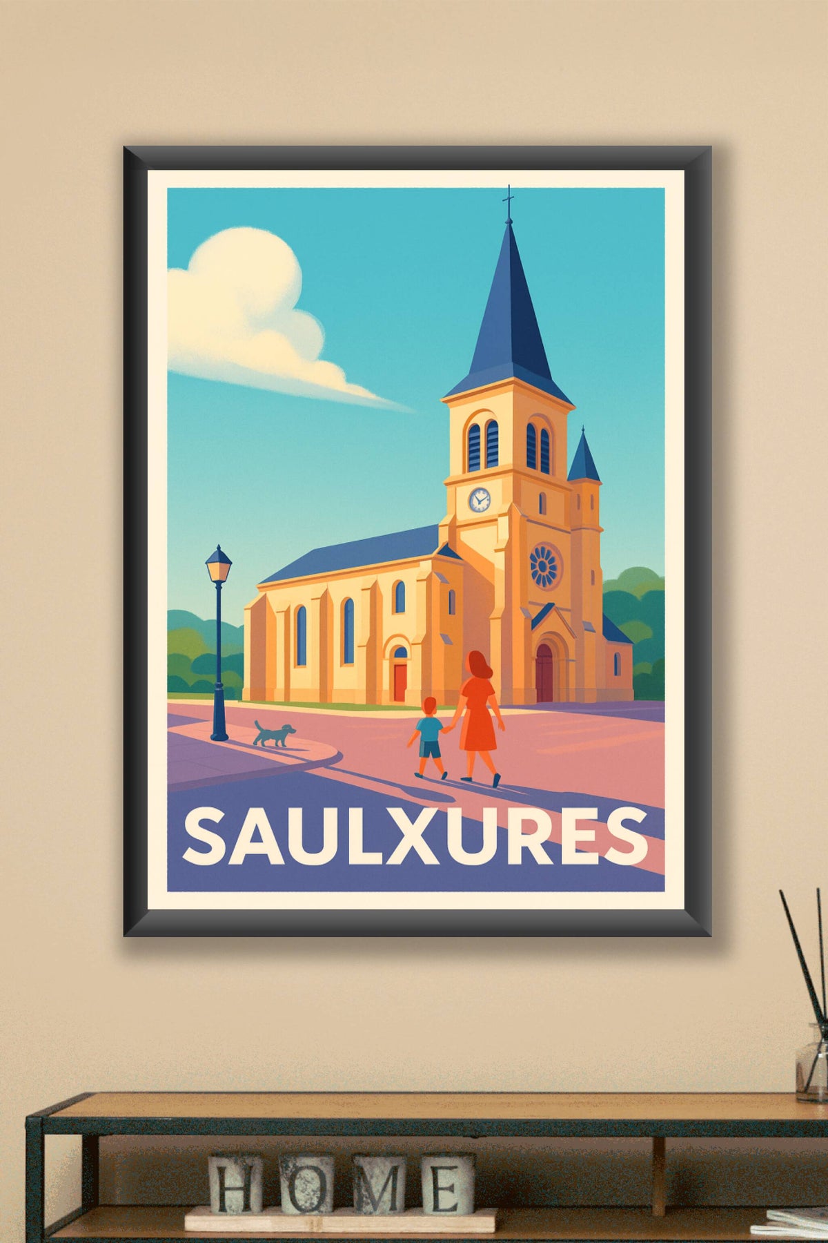 Affiche Saulxures — Charme paisible au cœur de l'architecture locale · poster d'art de Saulxures