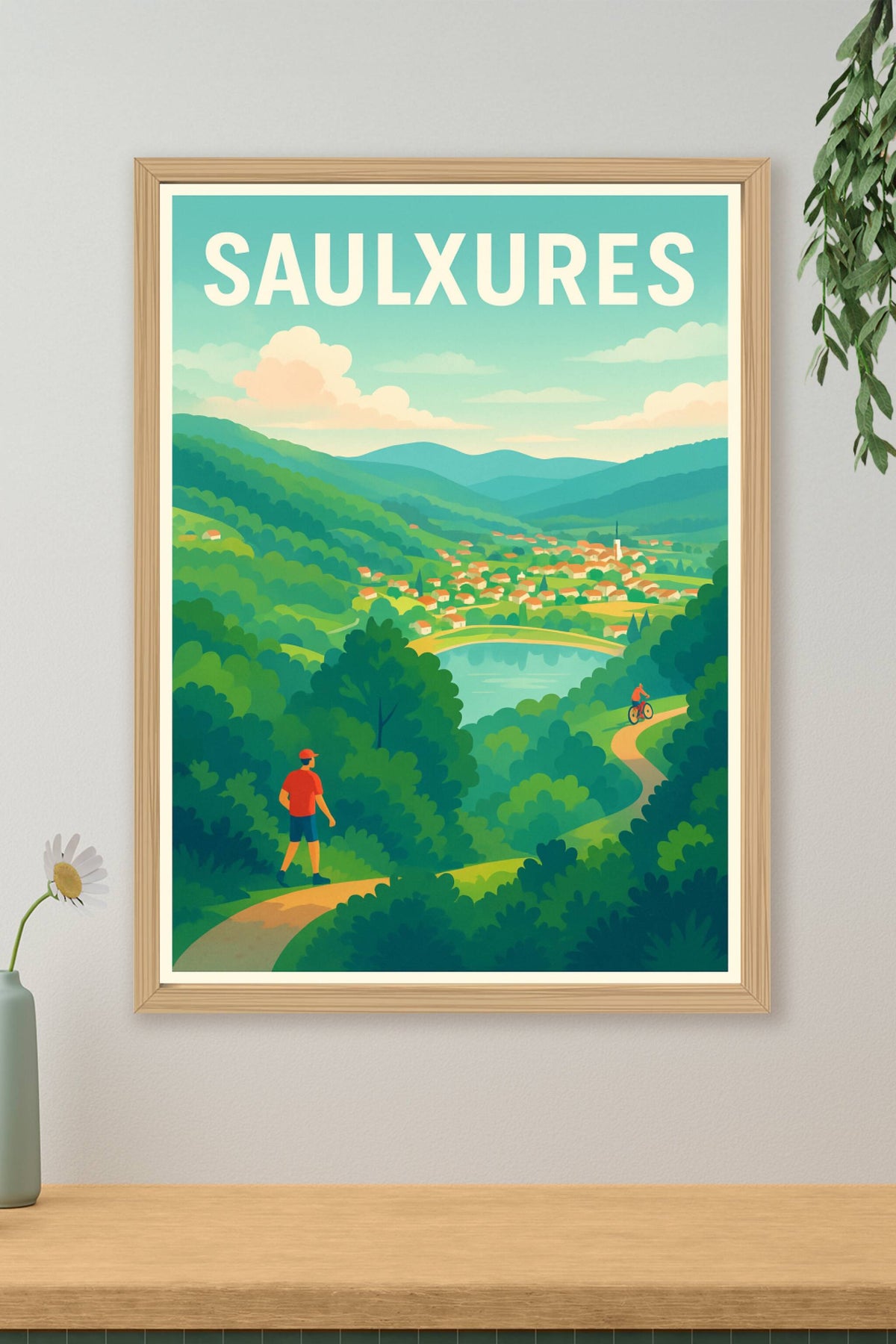 Affiche Saulxures — Évasion Nature et Douceur de Vivre · poster d'art de Saulxures
