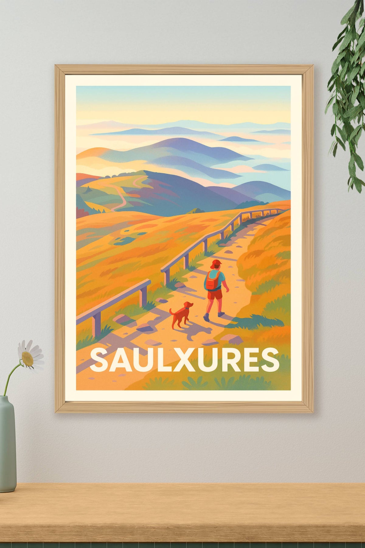 Affiche Saulxures — Randonnée et panoramas apaisants · poster d'art de Saulxures